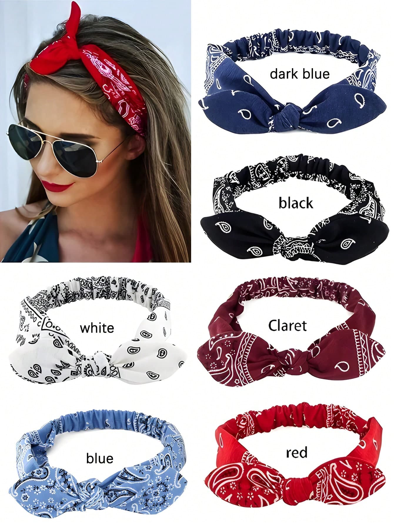 1pc Women's Bow Boho Elegant Headband, Headwrap, Hairband, Hair Accessories, Scarf, Vacation Use For Vacation Outfits Elegant Hair Accessories