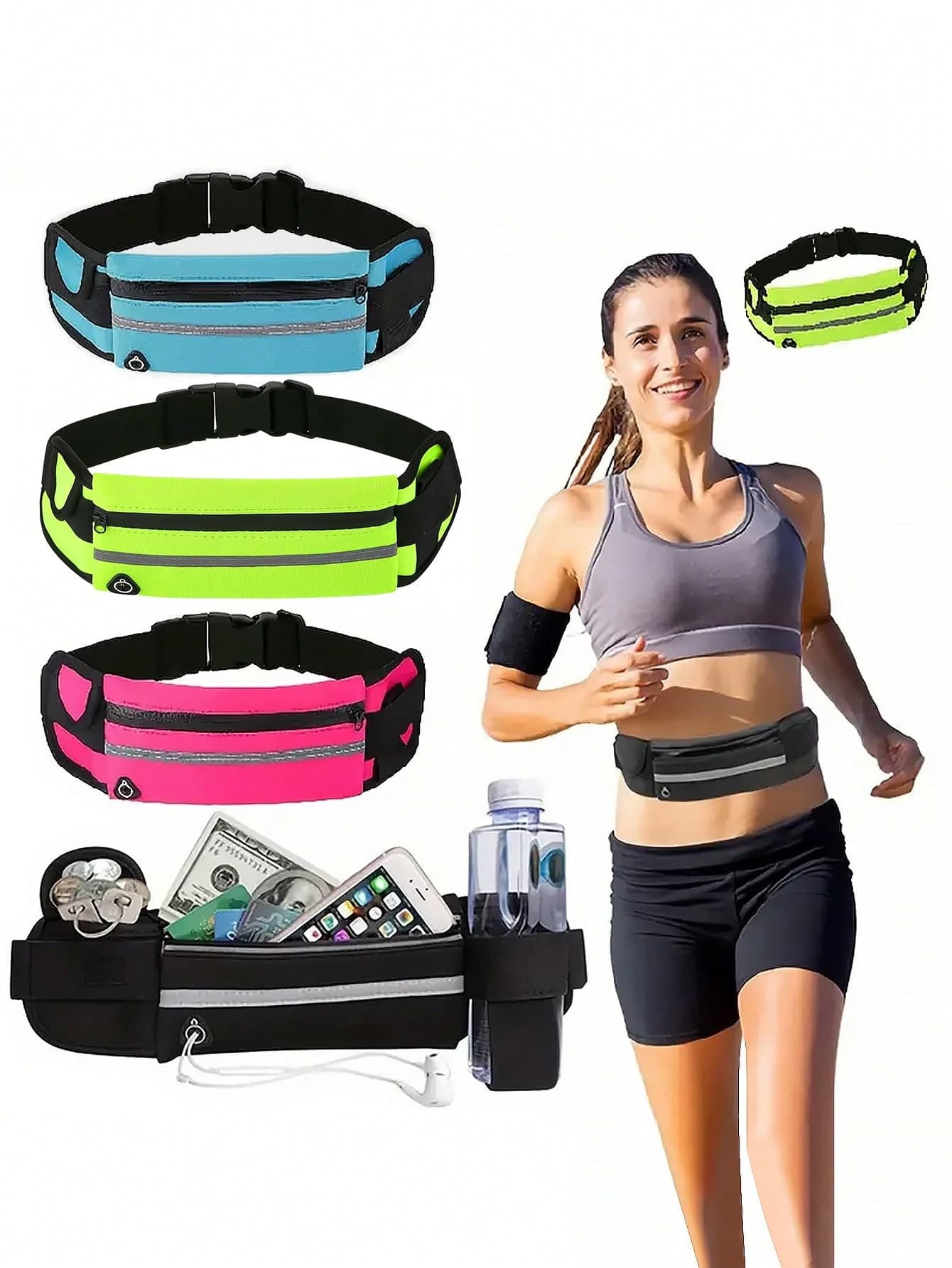 1pc Sports Running Waist Pack, Running Accessories, Running Equipment, Sports Running Belt With Zipper, Travel, Portable, Lightweight, Durable