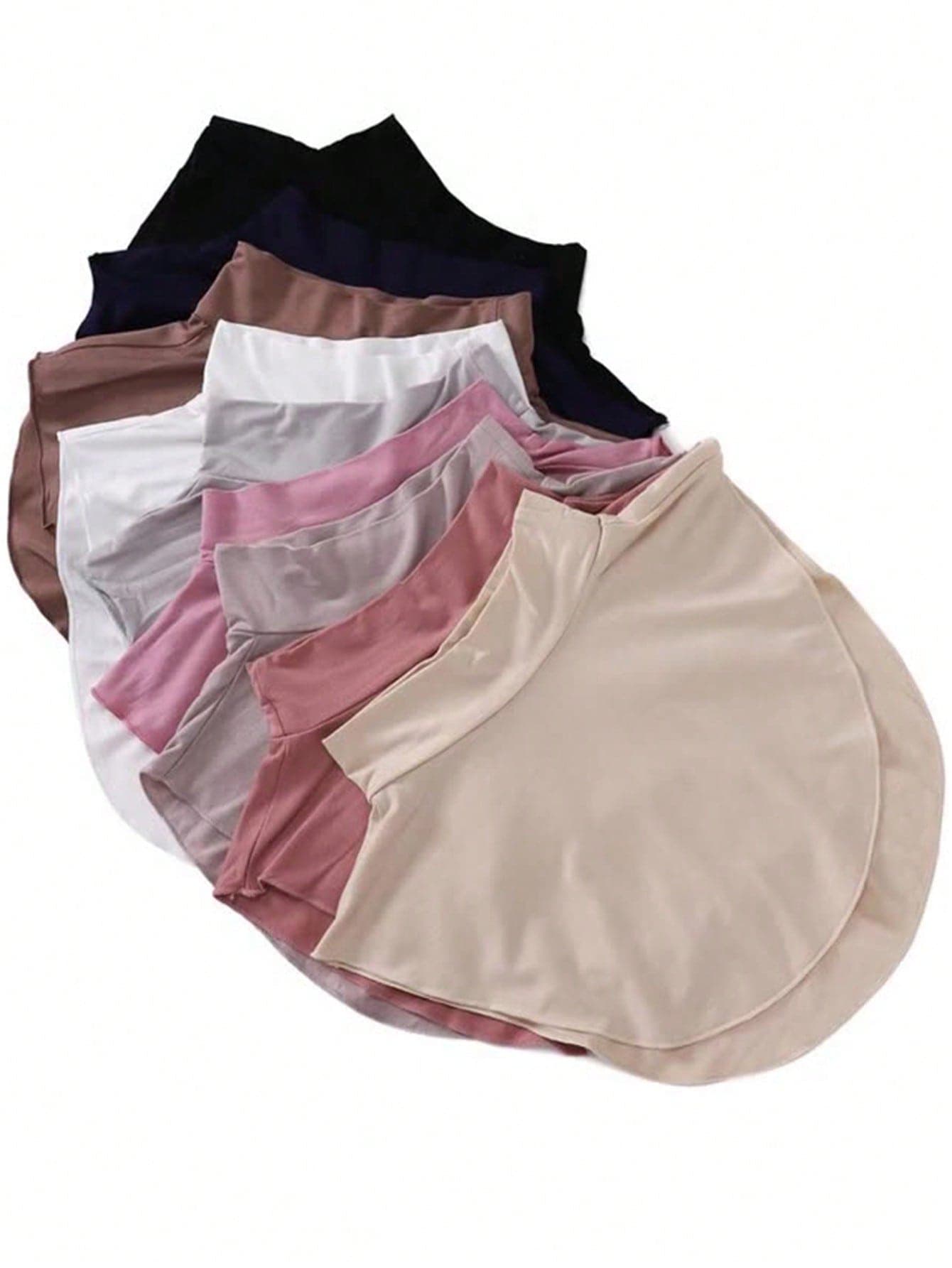 1pc Women's Versatile Detachable Solid Color Faux Collar, Comfortable Viscose Undershirt Accessory For Dress