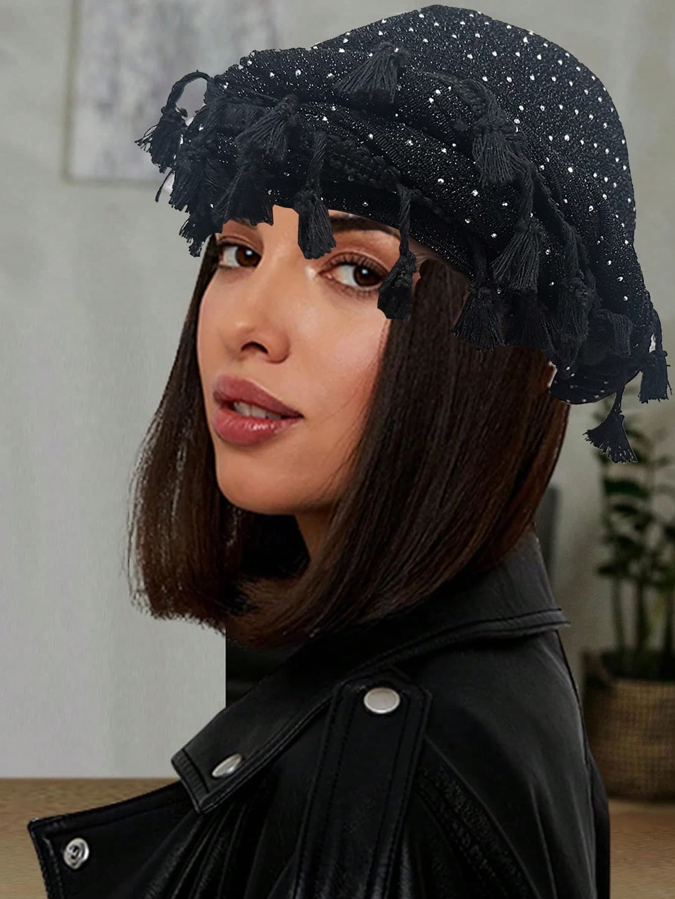 Vintage Tassel Headband Twist Turban Beanie Hat For Men, Braided Hair Band Twist Tail Cap For Women,Summer,Beach,Holiday,Festival,Travel
