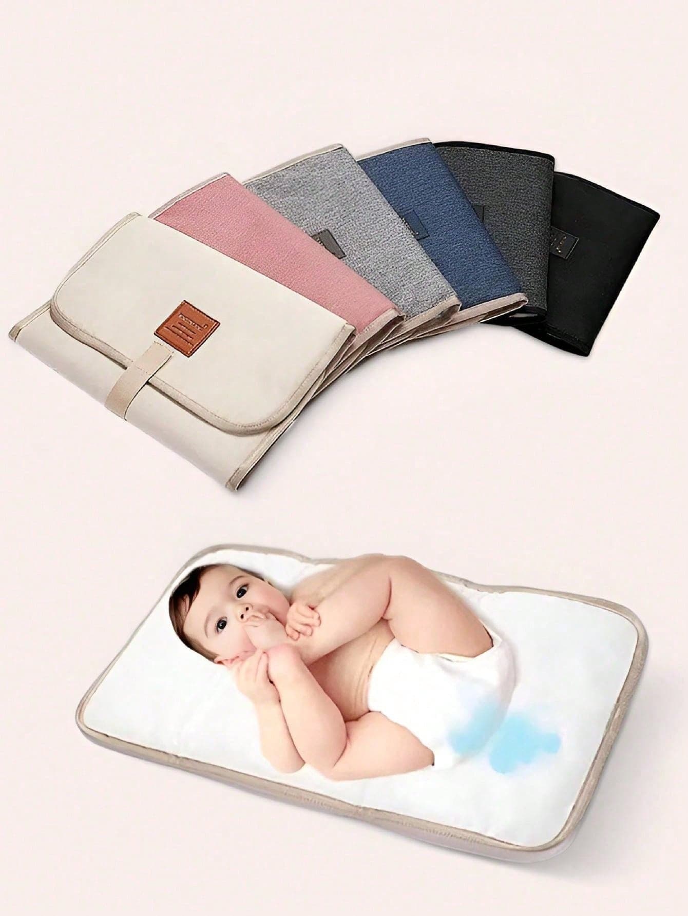1pc Portable Diaper Changing Pad, Small Size Unfolded 23*12in, Foldable Diaper Changing Mat For 0-12 Months Infants, Travel Baby Diaper Changing Pad, Multiple Colors Available, Suitable For Outings And Storage, For Boys And Girls