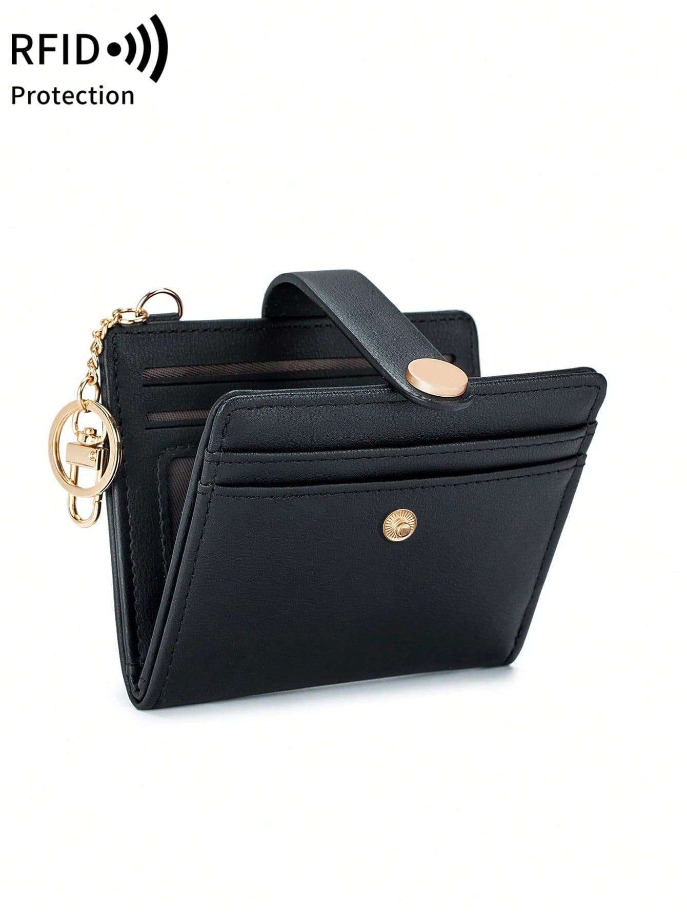 MIYIN Women's Super Thin Wallet, RFID Blocking Bifold Credit Card Holder With Zipper Coin Pouch, ID Window And Key Ring, Fashionable And Lightweight, Suitable For Daily Use, Can Hold ID Cards, Cards, Etc. An Ideal Choice For White-Collar Women, And Also A Great Gift For Holidays, Anniversaries, Birthdays, Etc. This Wallet Combines The Functions Of A Business Card Holder And Credit Card Wallet, Making It An Ideal Choice For Women's Mini Wallets.