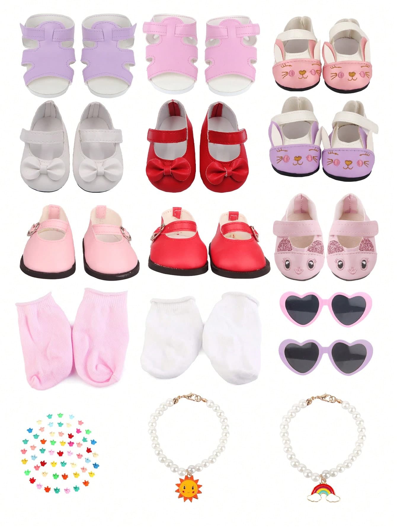 7cm Children's Doll Shoes Toy, 1 Pair Suitable For 18 Inch Dolls Flat Shoes, Cute Pink & Yellow Party Toy Fashion Doll Canvas Shoes, Doll Accessories