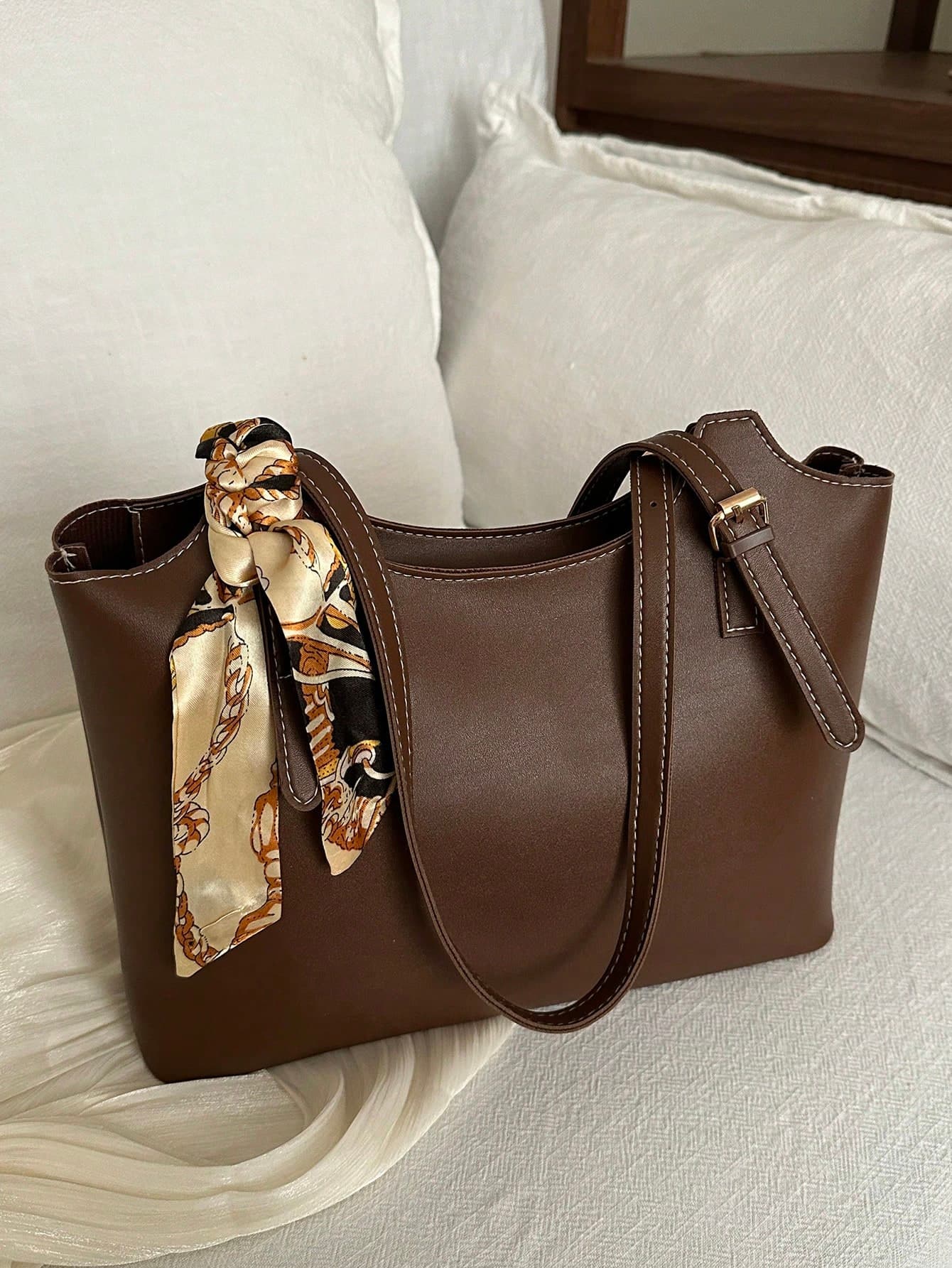 EMERY ROSE New Design Luxurious Graphic Versatile Women Shoulder Tote Bag, New Fashionable Big Bags For Women,Business Professional Women