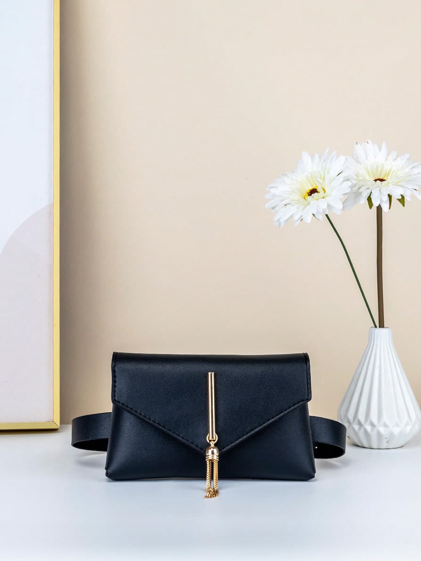 Mini Diamond Embossed Snap-Lock Belt Bag