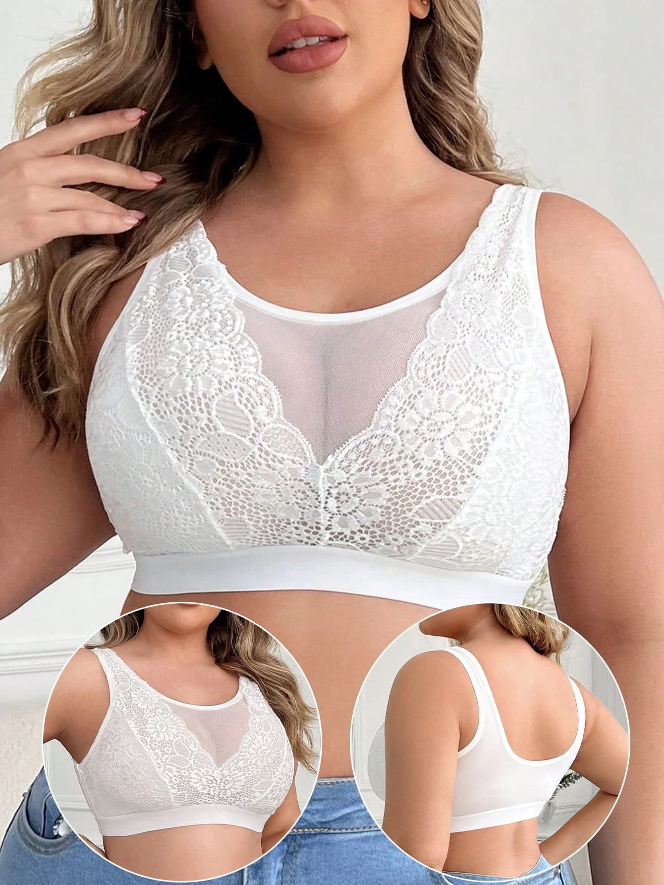 Plus Size Comfortable Wireless Bra, Minimalist And Fashionable For Casual Daily Wear