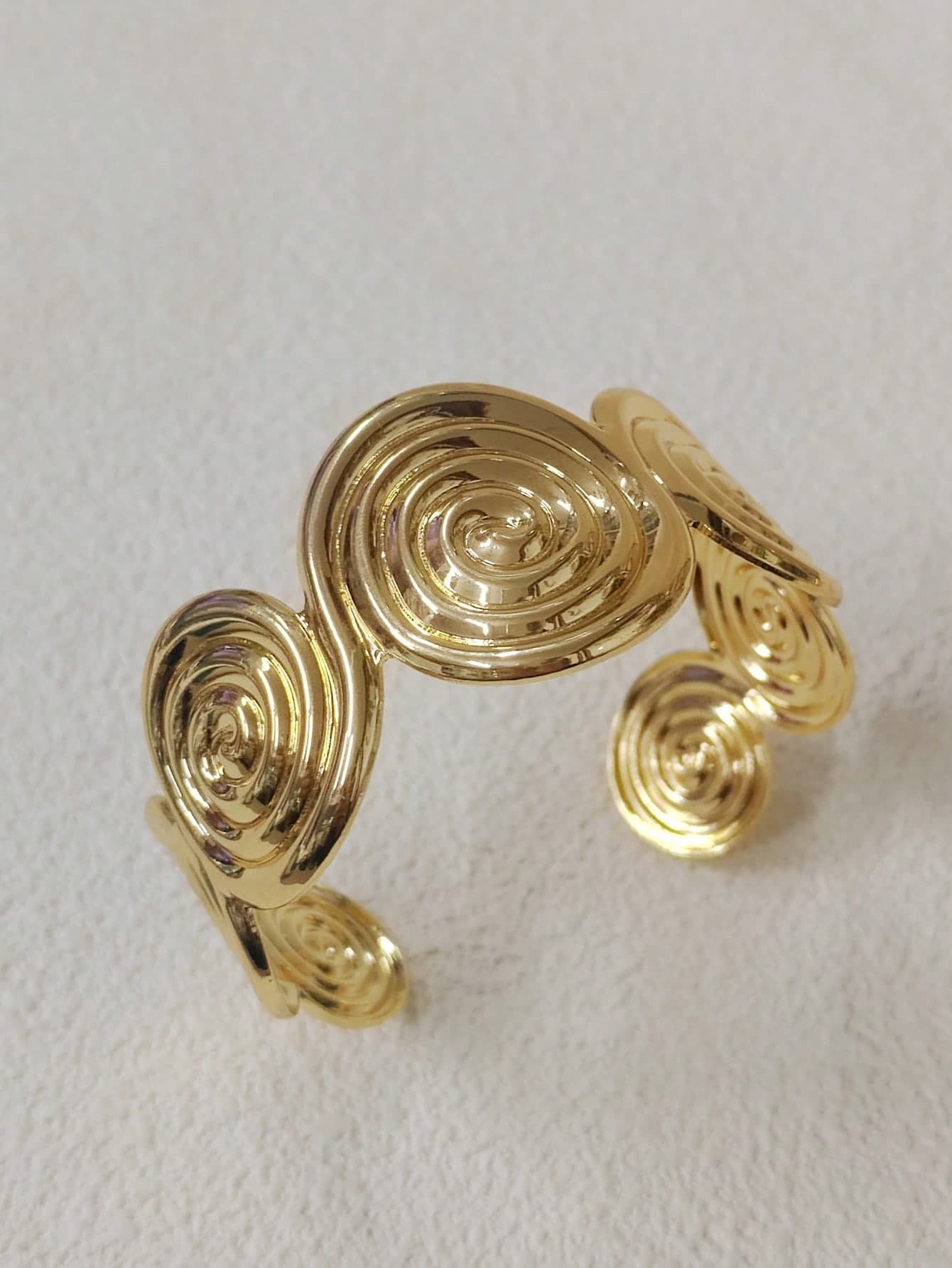 Gold Flower Openable Bangle Bracelet, Women's Jewelry Accessory