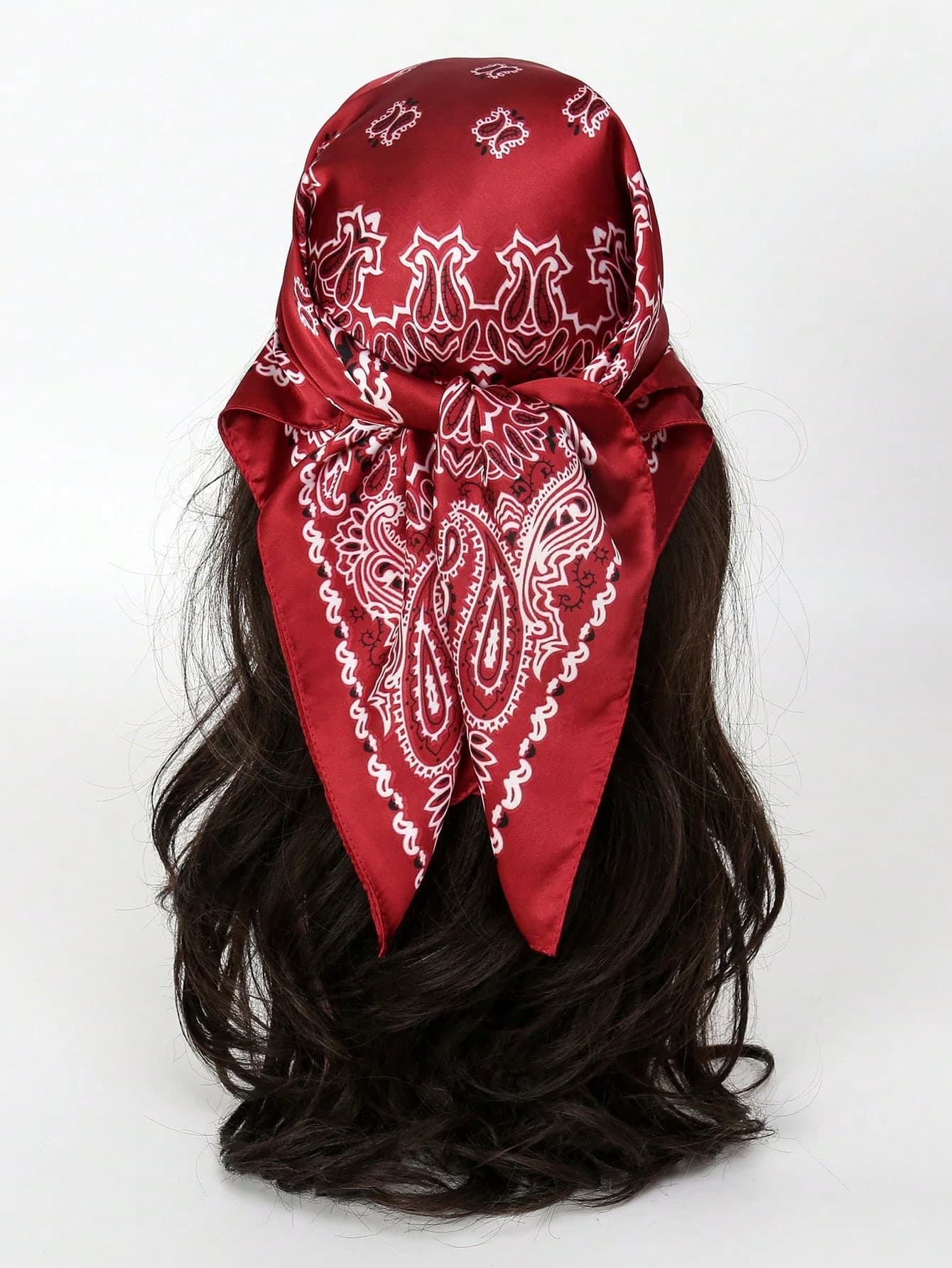 1pc Paisley Pattern Bandana Boho Headscarf, Can Be Used As Beach Fashion Neckerchief For Dress
