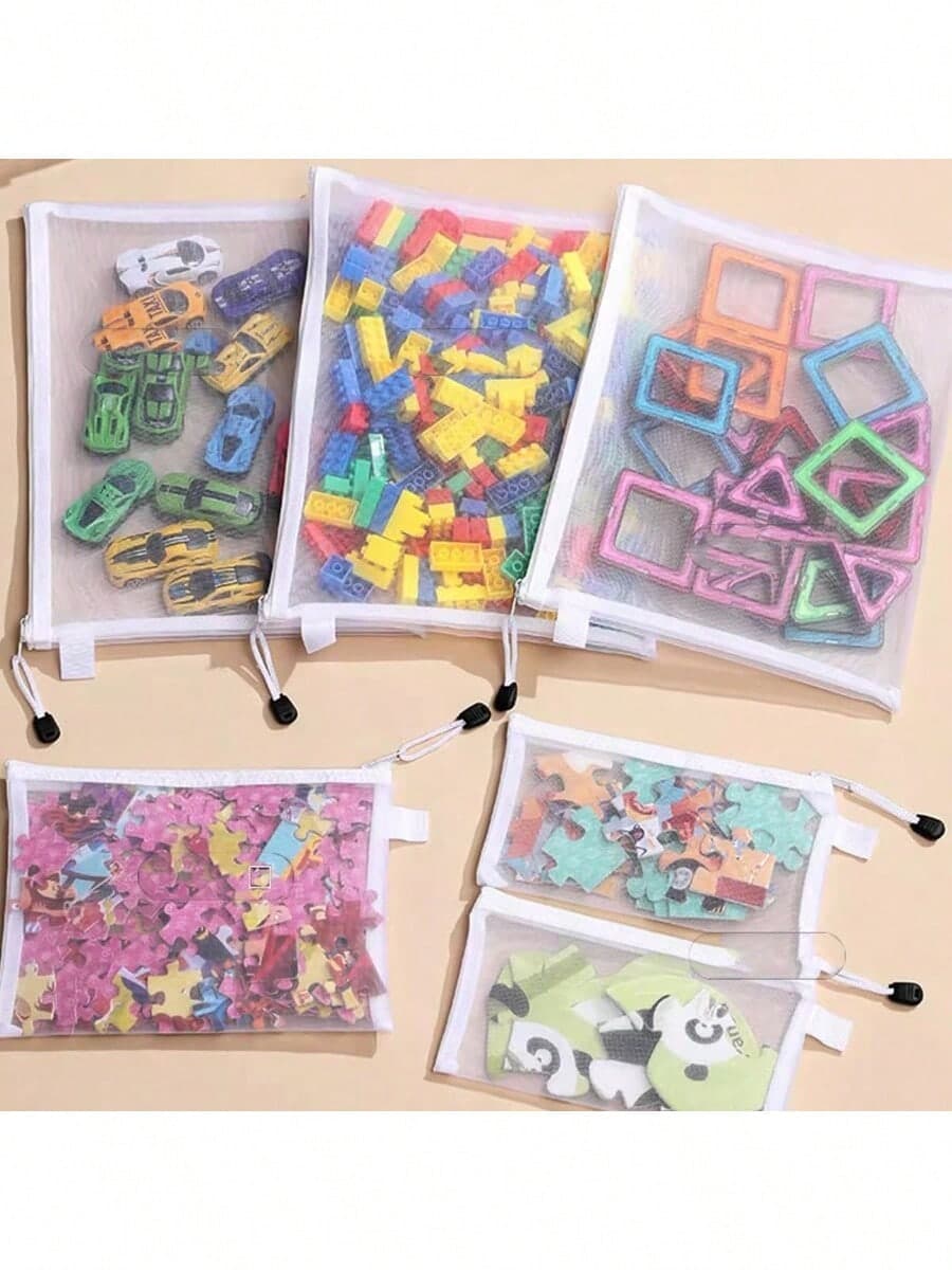 Baby Nursery Storage Bag, Children's Puzzle Toy Organizer, Travel Baby Clothes Mesh Breathable Storage Bag