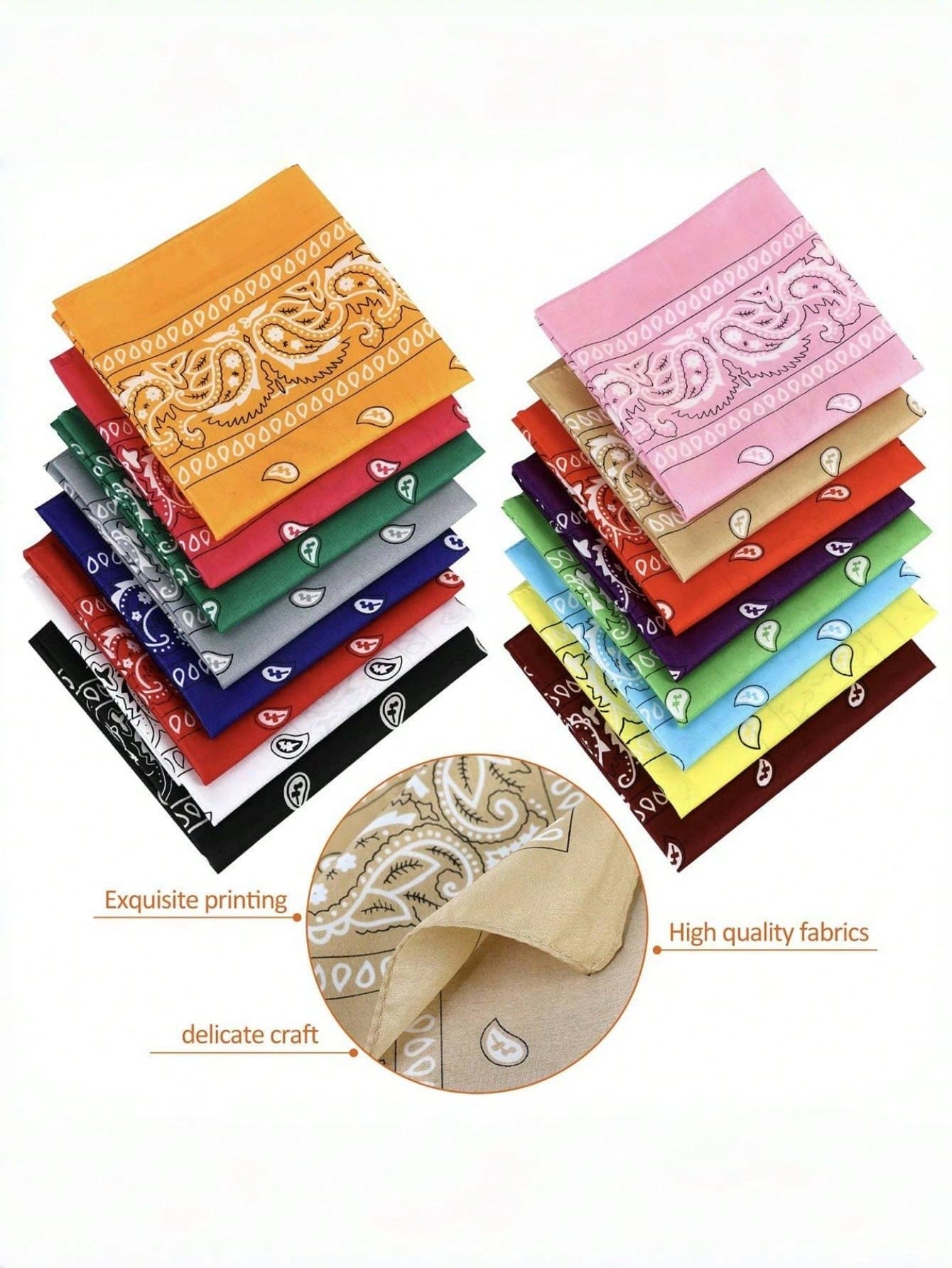 1pc Fashion Paisley Pattern Women's Square Scarf, Can Be Used As Headscarf, Neckerchief, Hair Accessory, Cowboy Style Accessory, Suitable For Formal Wear