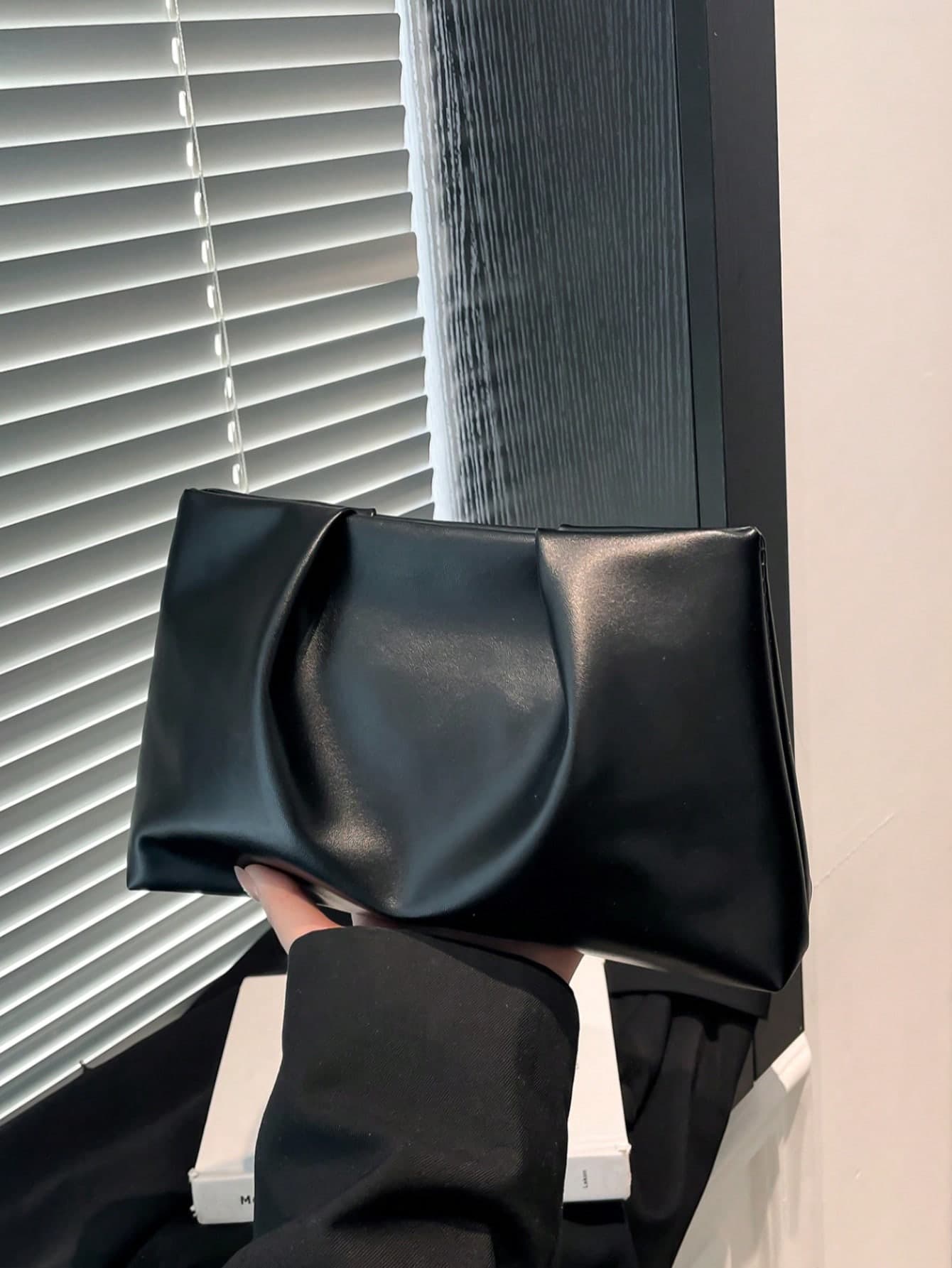 Fashion Solid Color Clutch, Pleated Cloud Bag, Casual Envelope Bag, Cosmetic Bag, Travel Accessory Bag, Lining Bag, Toiletry Bag, Storage Pouch