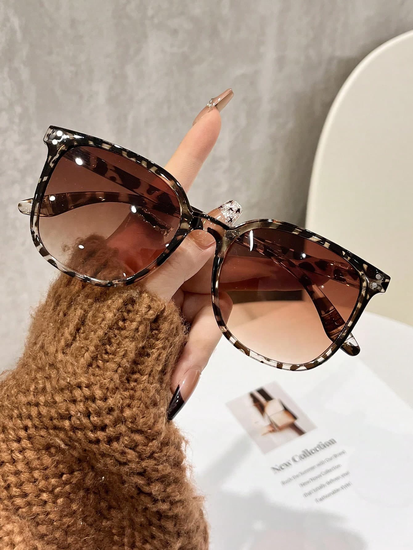 DAZY 1 Pair Women's Leopard Print Bohemian Minimalist PC (Polycarbonate) Fashion Glasses