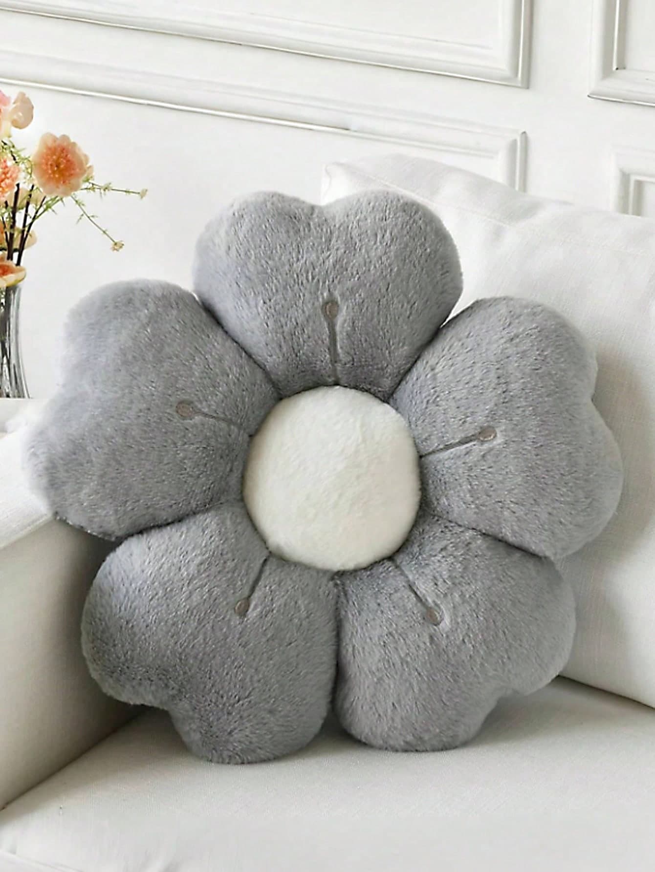 1pc Flower Shaped Pillow, Decorative Throw Pillow For Bed & Sofa, Bedroom Decor, Cute Daisy Cushion For Dorm, Floor Mat, Spring Gift For Family & Friends