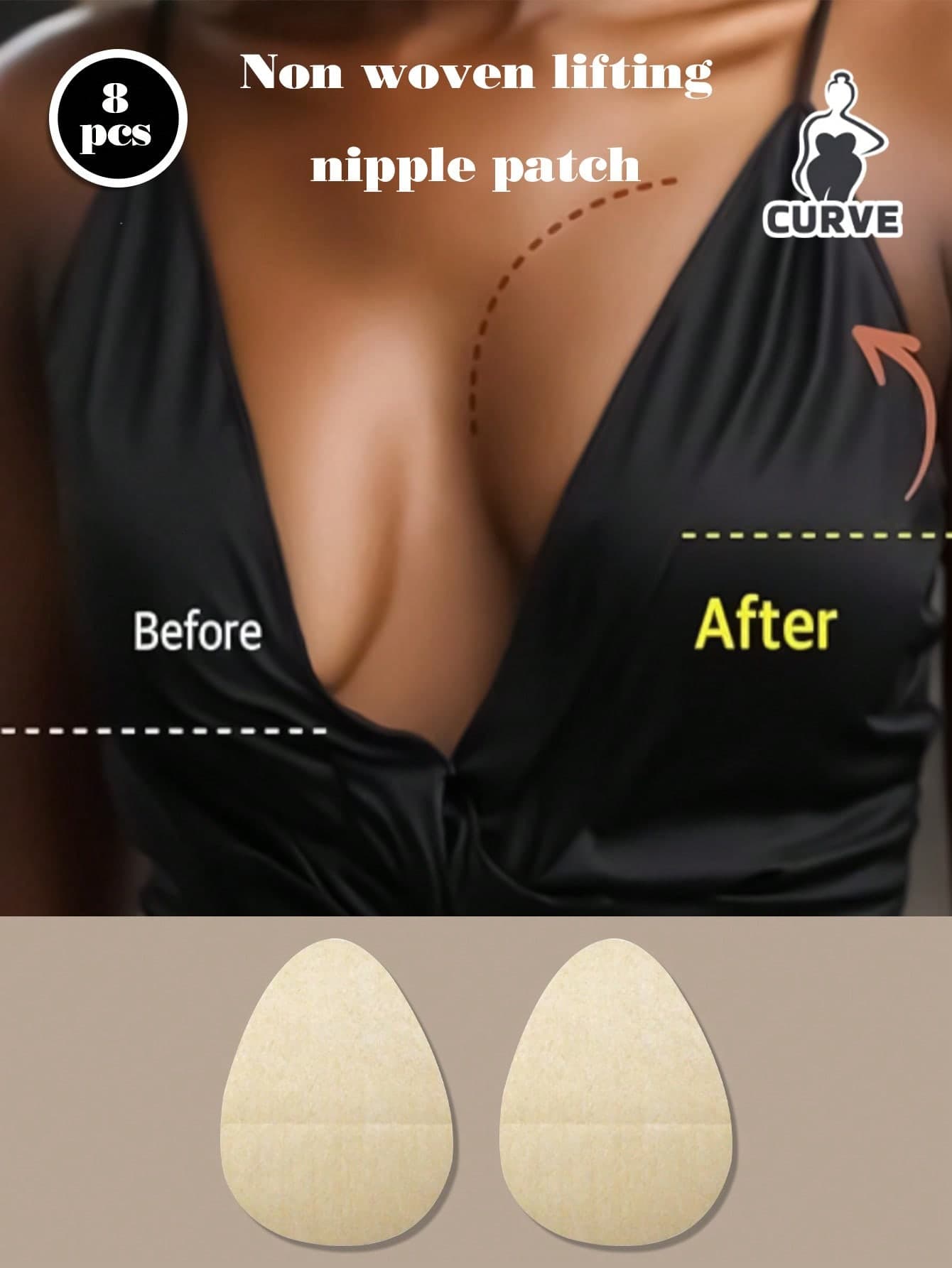 Sexy Seductive Teardrop Shape Nipple Shields, Strapless Self-Adhesive Breast Lift Stickers, Women's Lingerie And Underwear Accessories