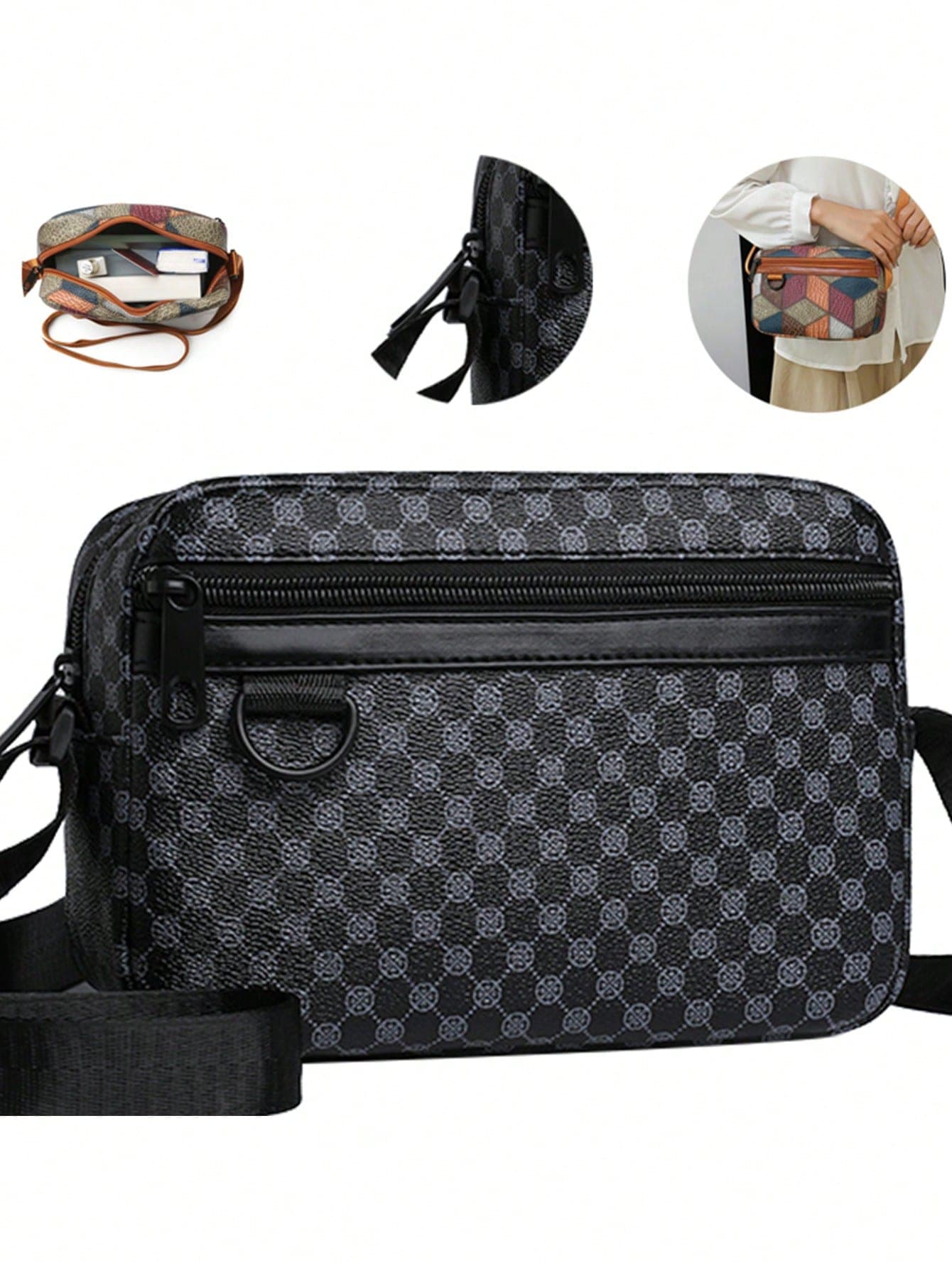 Fashionable Personalized Small Shoulder Messenger Bag For Men Matching Hong Kong Style Small Crossbody Bag,Y2k,Fathers Day Gifts