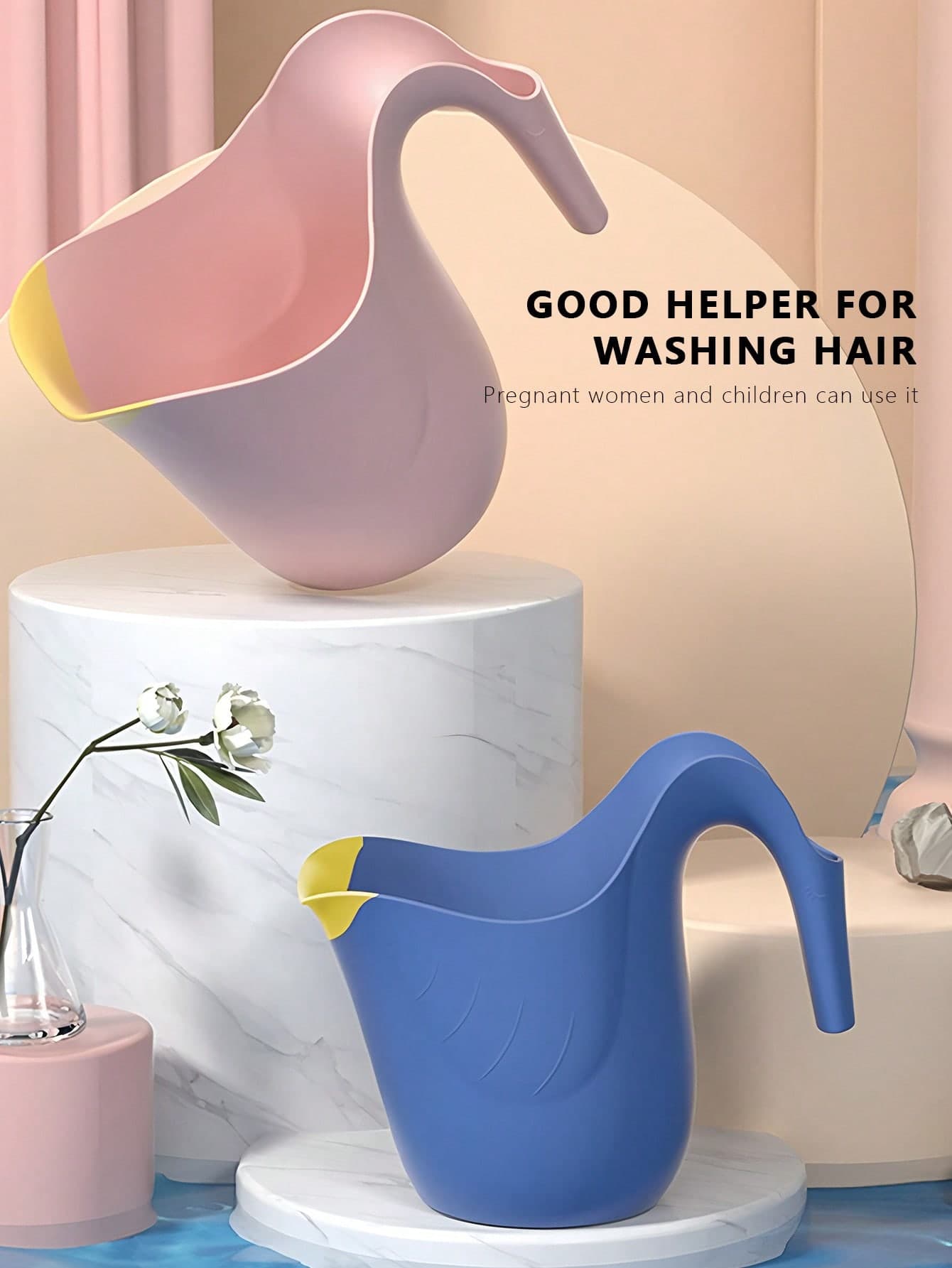 Baby Shampoo Rinse Cup, Infant Shower Head Washing Cup, Baby Bath Water Scoop, Kids Shower Washing Hair Cup