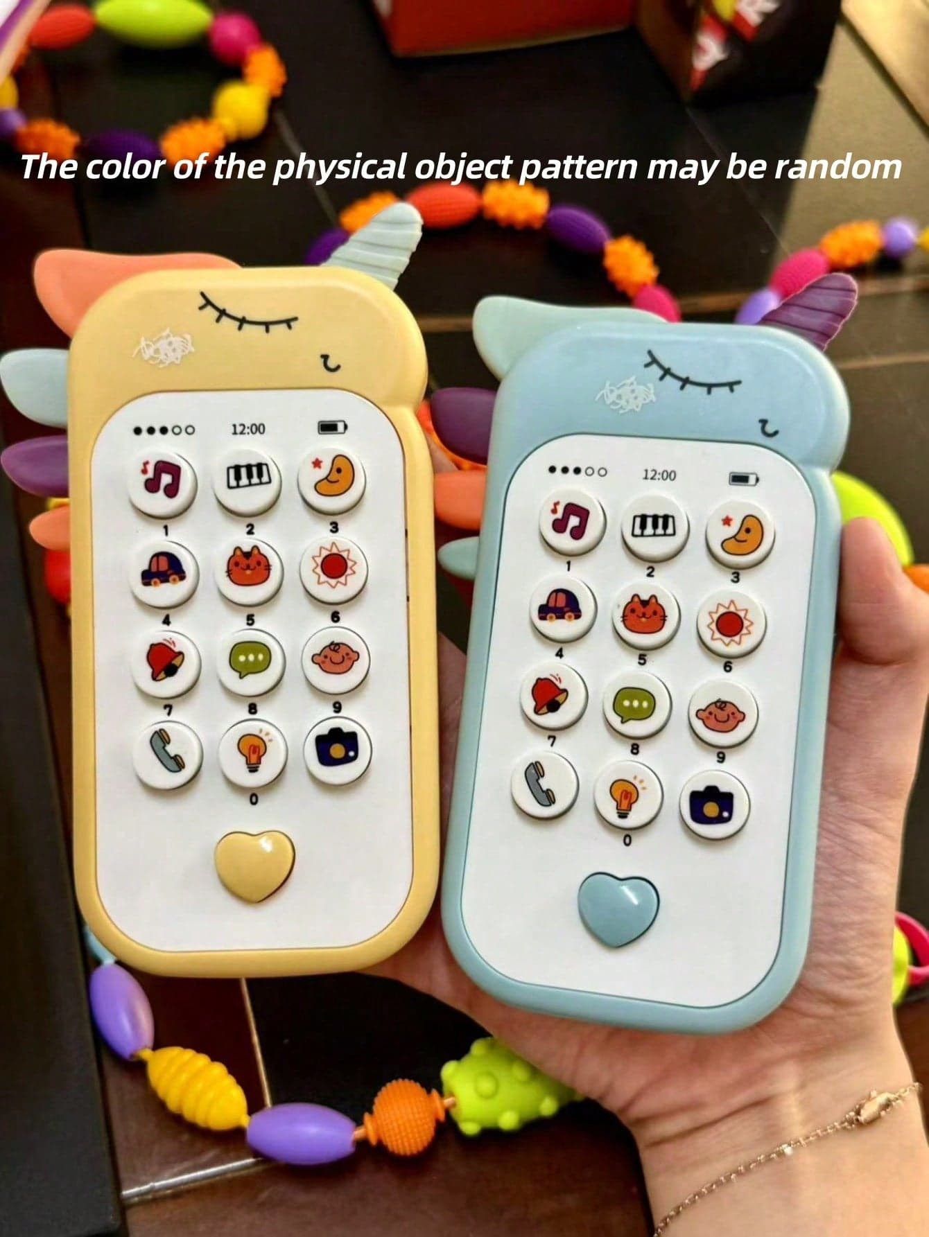 1pc Kids Multicolor Cartoon Educational Story Telling Simulation Model Phone Toy / Multifunctional Music Phone (Actual Product Color May Vary Randomly)