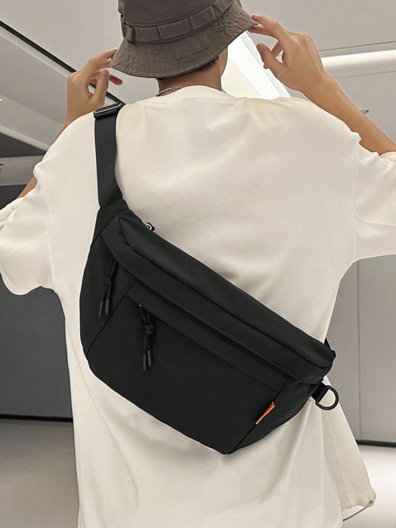 Casual Sports Bag, Large Capacity Chest Bag, Waist Bag, Black Shoulder Bag, Campus Style Bag, Summer Dad Vibe New College Student Bag, Sling Bag, Waist Bag, Fanny Pack, Multi-Pocket Casual Dad Bag, Gift, Holiday Essential, Chest Bag, Side Bag, Shoulder Bag, Gift, Holiday Must-Have, School Supplies, Backpack, Spring Study Supplies, Suitable For All, Couple Belt Bag For Men Hiking Accessories Pouch Phone Bag, Thigh Bag, Camping, Holiday Essential, Camping