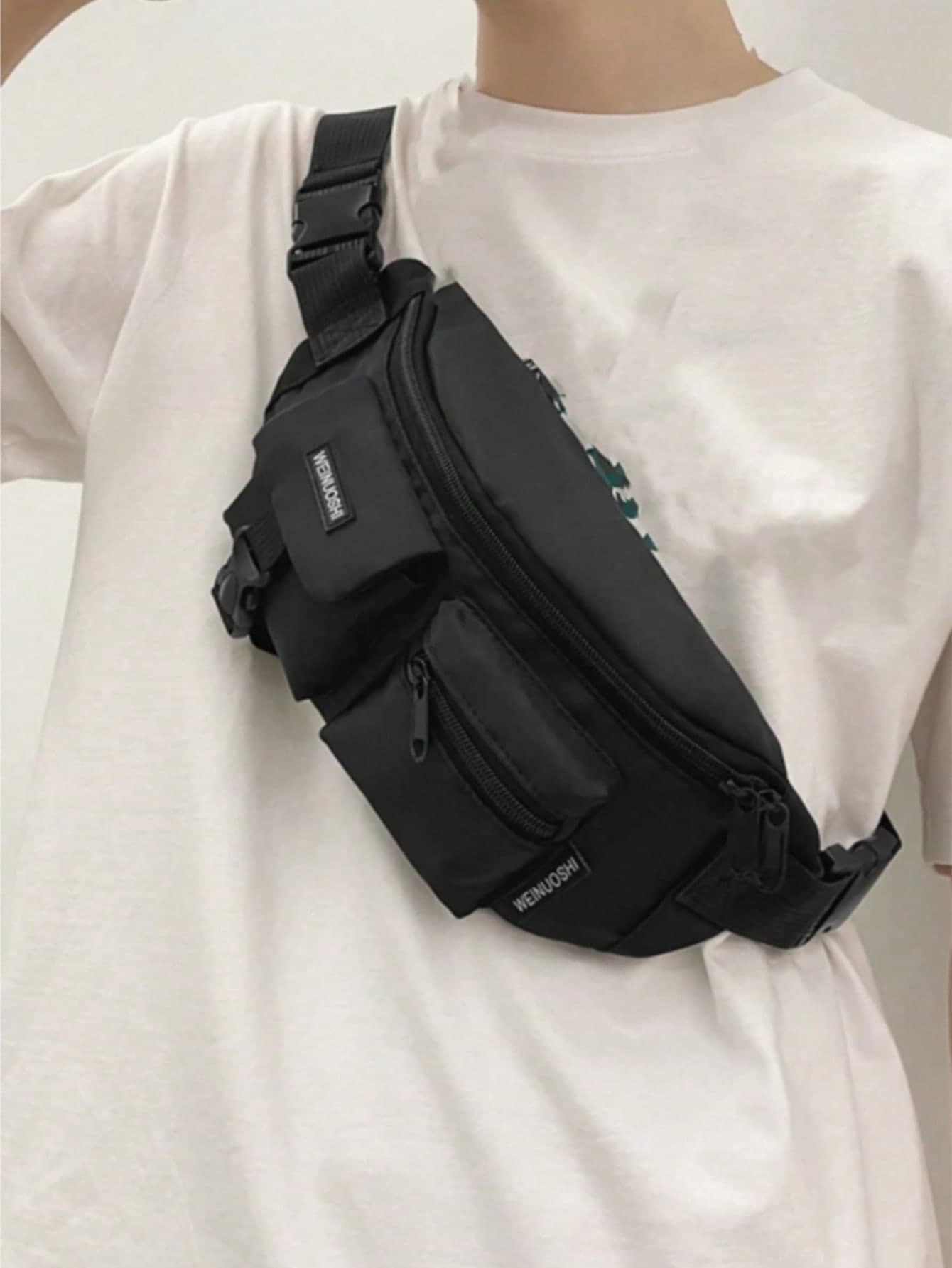 Minimalist Solid Color Men's Waist Bag, Suitable For Daily Commute And Travel Phone Bag, Thigh Bag, Camping, Easter, Camping, Hiking Bag ,City Bag,Y2k