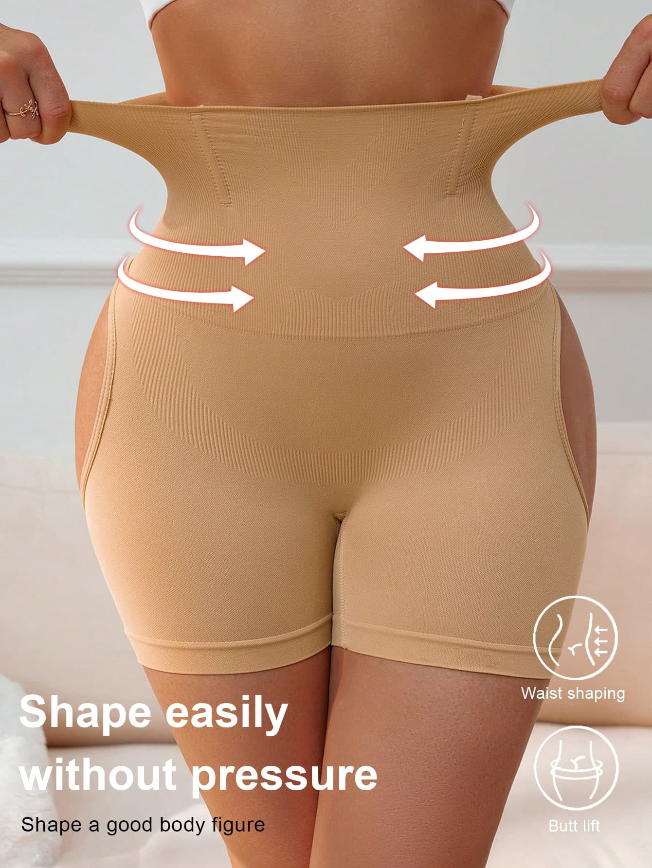Women's Seamless High Waist Butt Lifting Tummy Control Shapewear Shorts