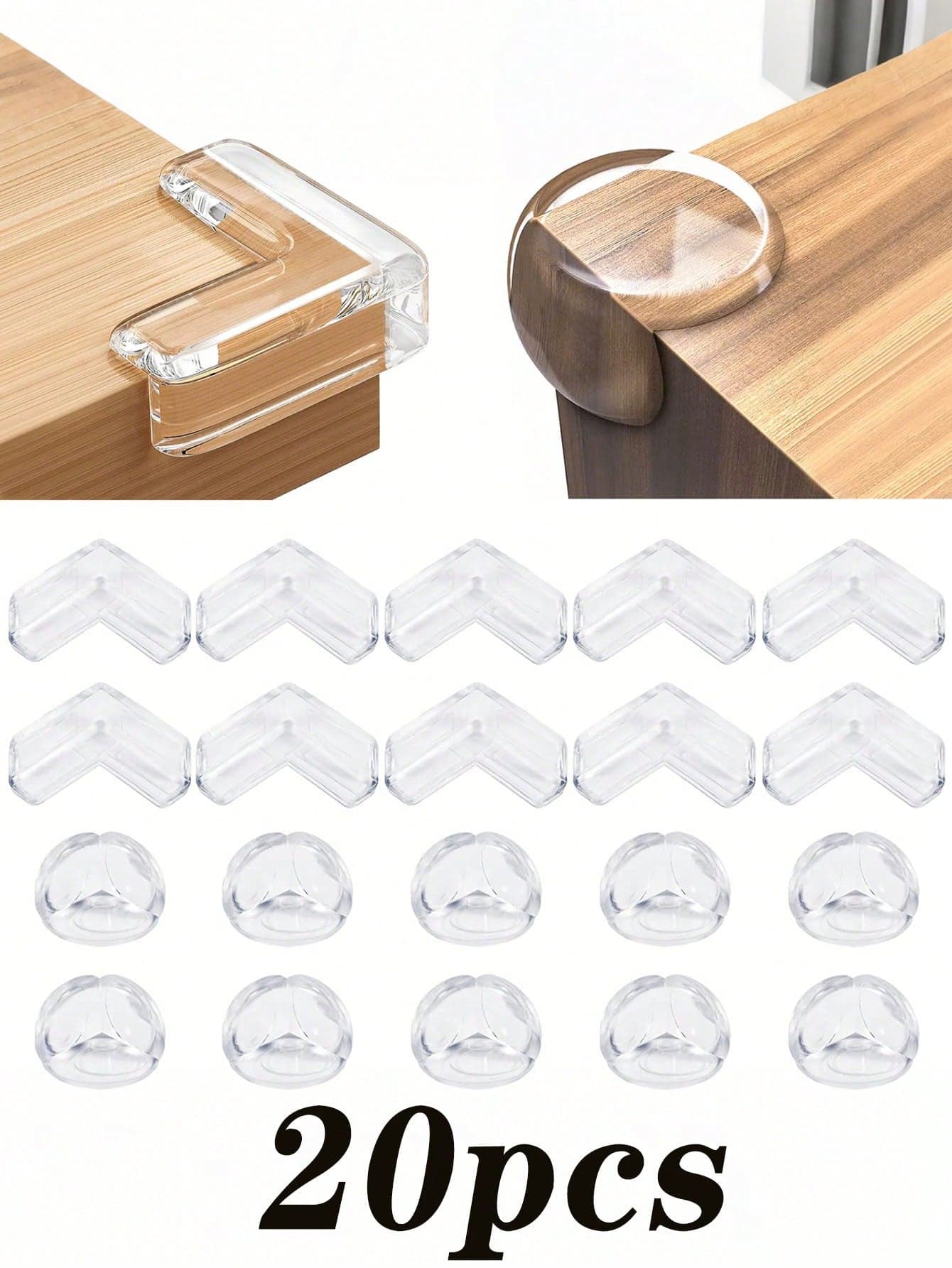 4/6/8/10/12/14/16/20/22/24 PCS Silicone Corner Guards - Silicone Edge Cushioning Pads, Suitable For Protecting Tables, Chairs, And Beds.