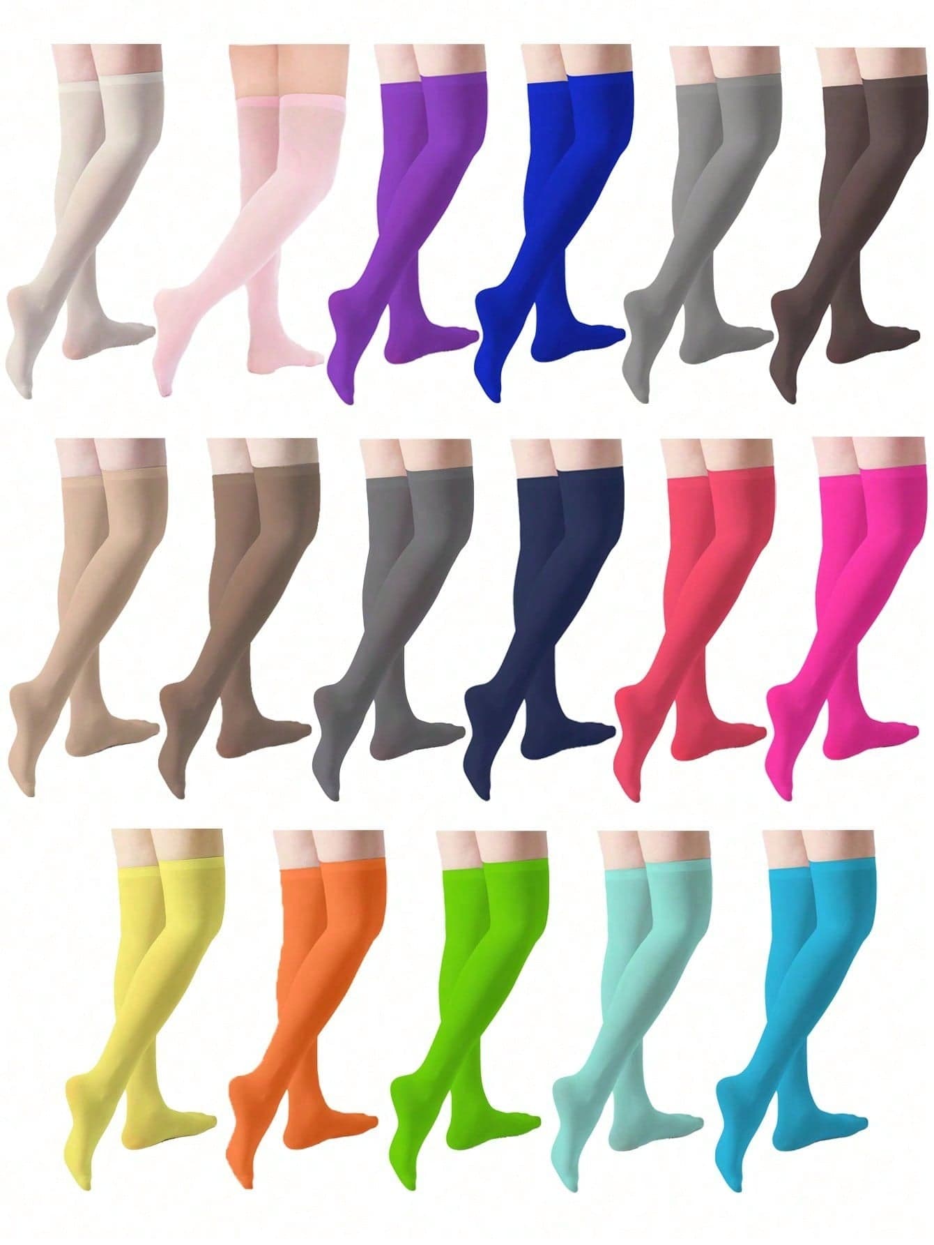 1 Pair Velvet Over-The-Knee Socks, Multi-Color, Versatile & Fashionable, Suitable For Spring & Autumn, Y2K Style, Comfortable & Warm