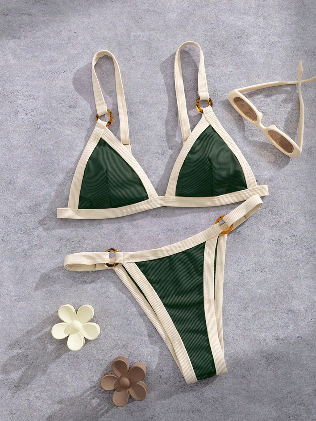 Women's Summer Beach Trim New European And American Style Bikini Set Vacation