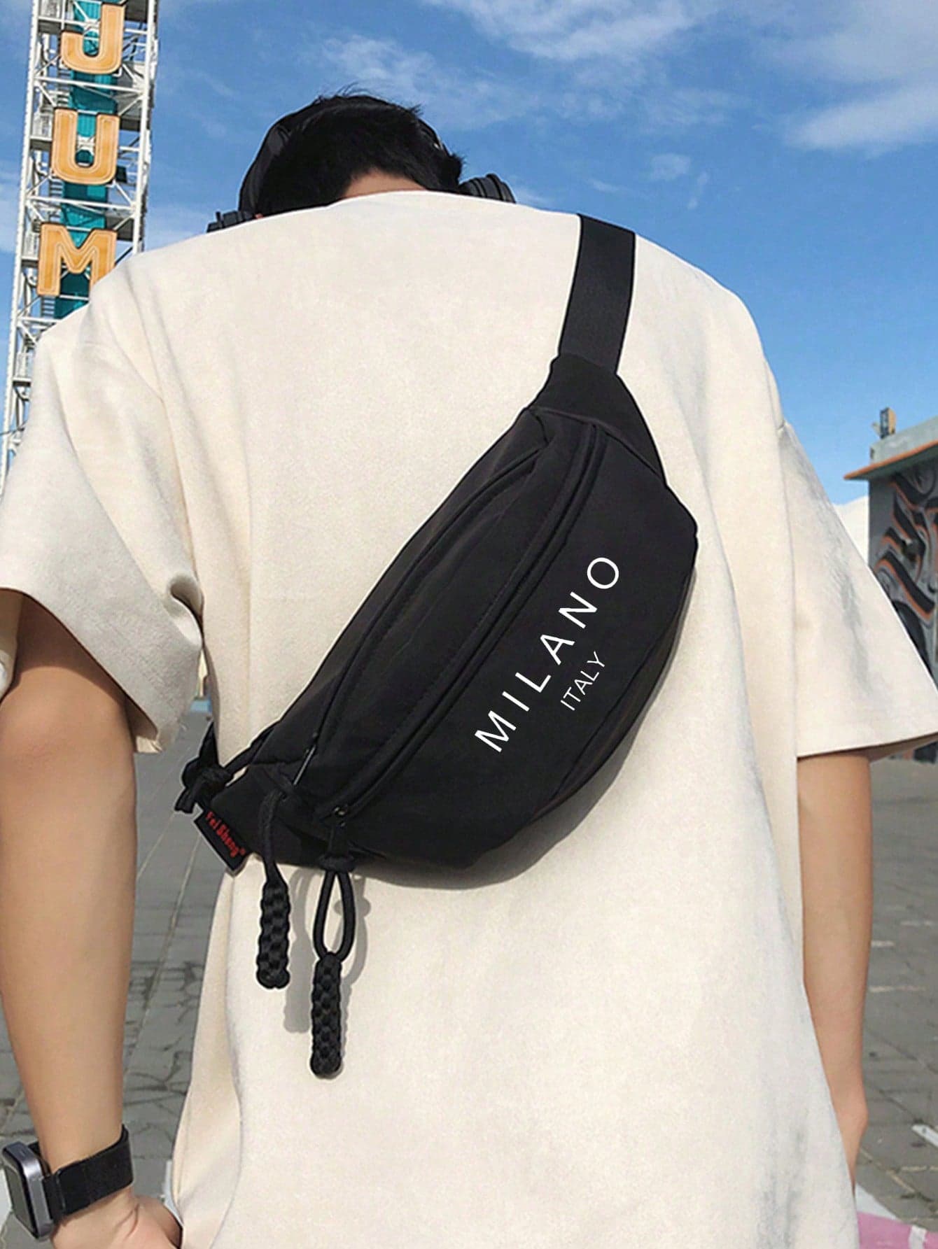Fashionable Chest Bag For Men, Influencer Same Style Waist Bag, High-Quality Nylon Shoulder Bag With Large Capacity, Camping, Camping, Hiking Bag ,City Bag