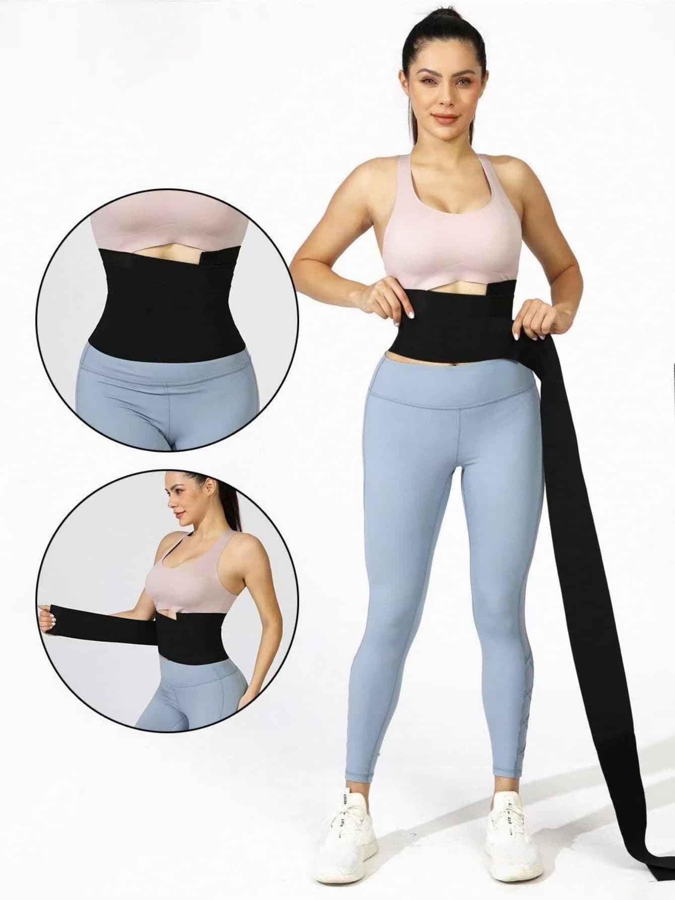 1pc Adjustable Waist Trainer - Elastic Tummy Control Waist Belt