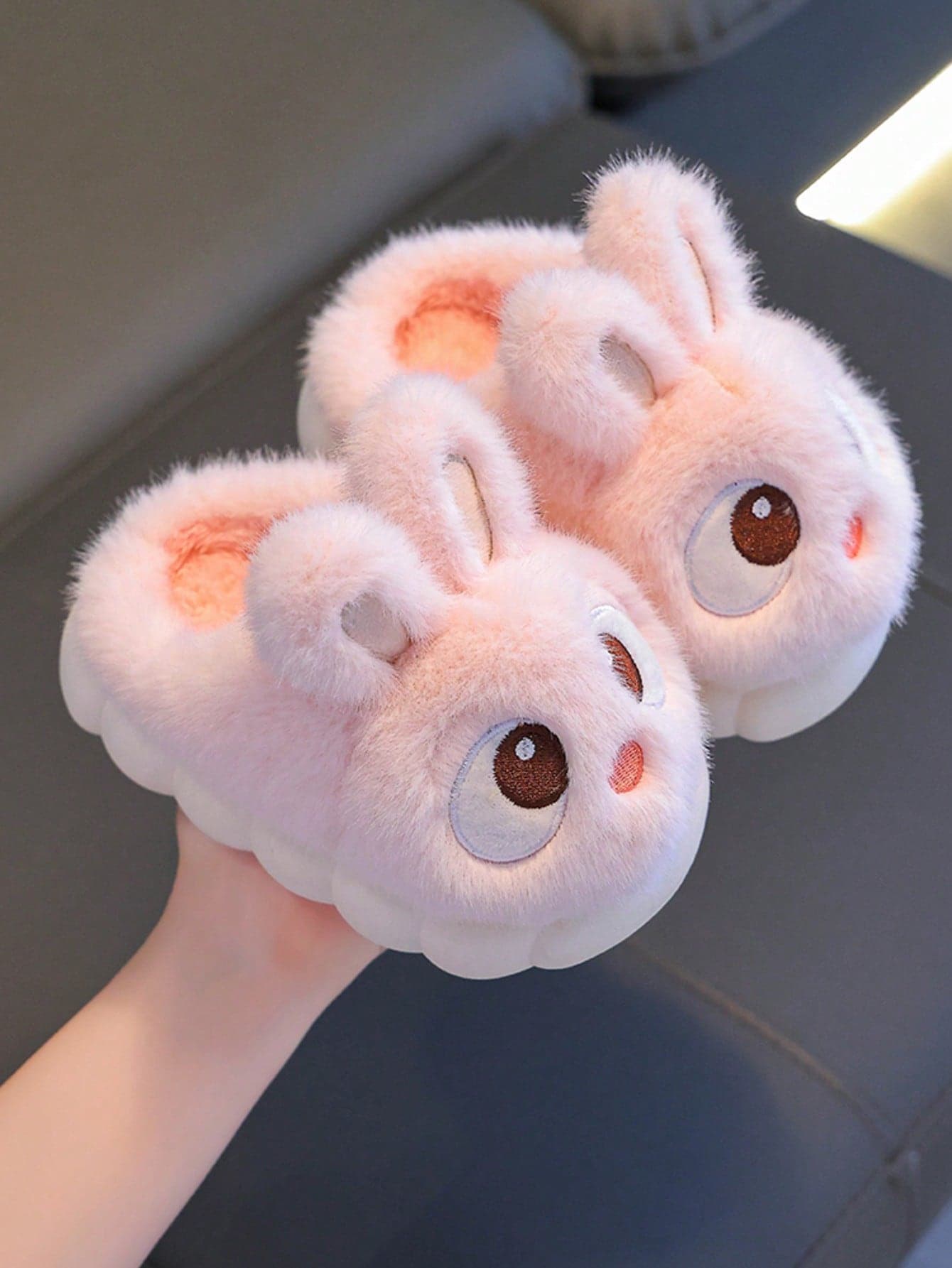 1 Pair Cute Cartoon Rabbit Slippers For Girls, Suitable For Indoor Wear, Autumn/Winter