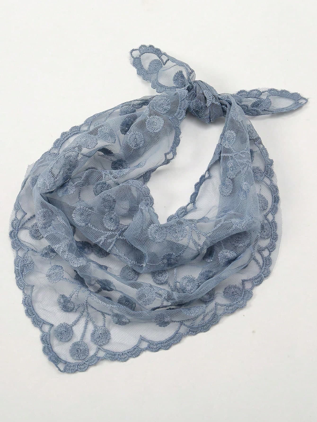 1pc Lace Floral Trim Scarf Bandana For Dress