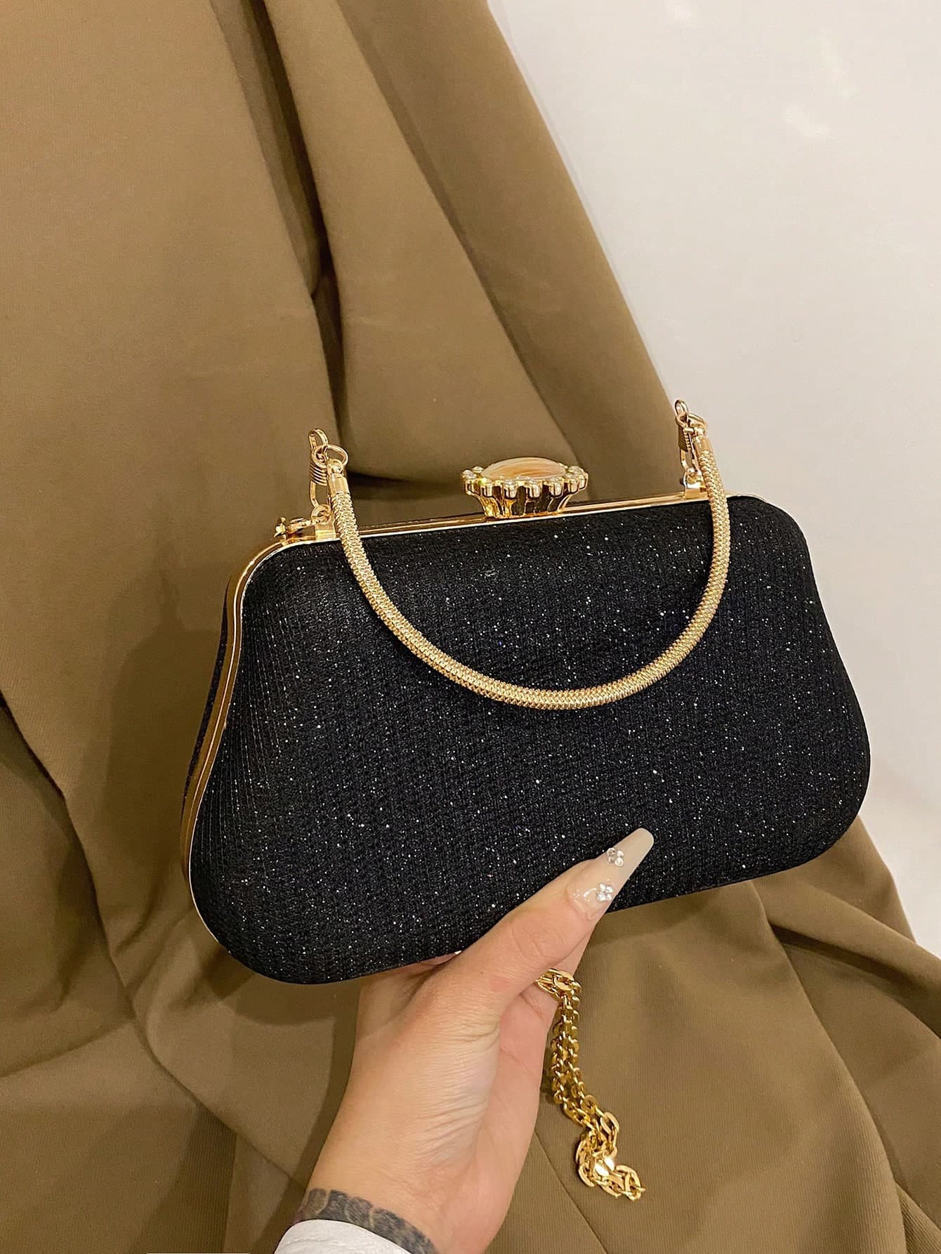 2025 New Party Wedding Shoulder Handbag & Crossbody Evening Clutch Bag, Classic Style