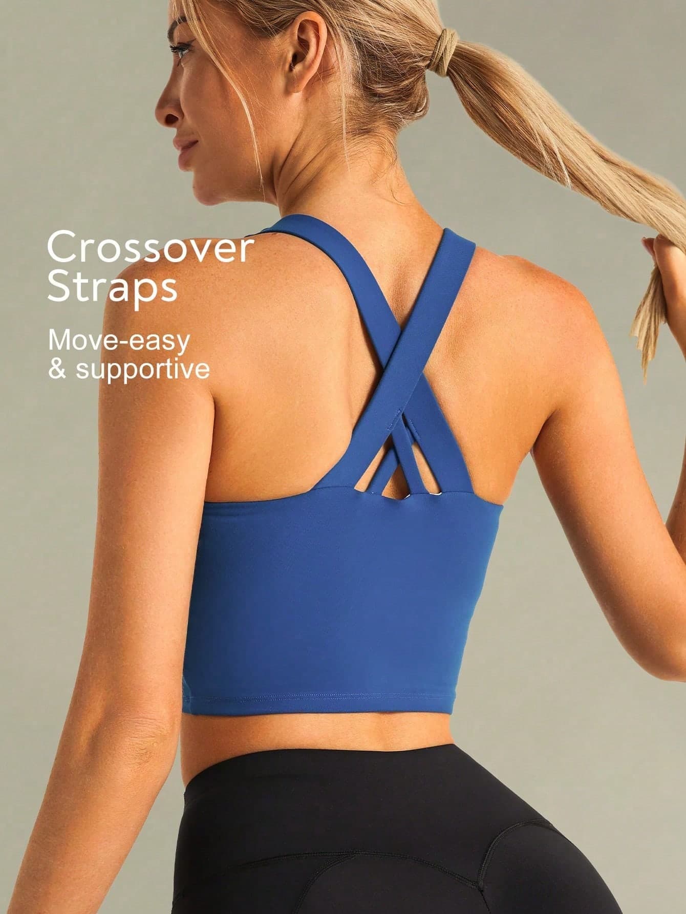 Tender Angel New Yoga Camisole Sports Bra With Cross Back, High Elasticity Supportive Fitness Bra Summer