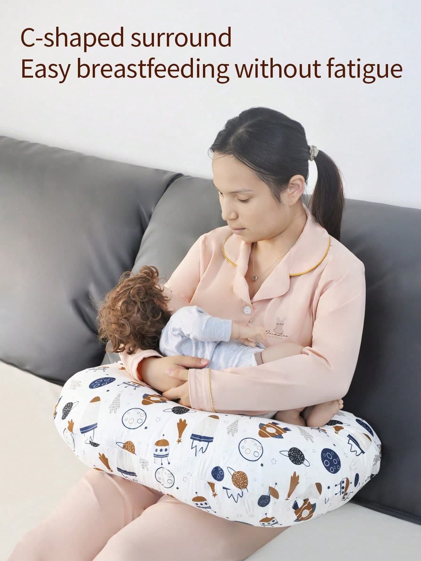1pc Maternity Nursing Pillow, Pregnancy Companion, Breastfeeding Made Easier, Soft Support, Relieves Waist & Back Pressure, Comfortable For Mom & Baby, Thoughtful Design Accompanies Every Precious Nursing Moment.