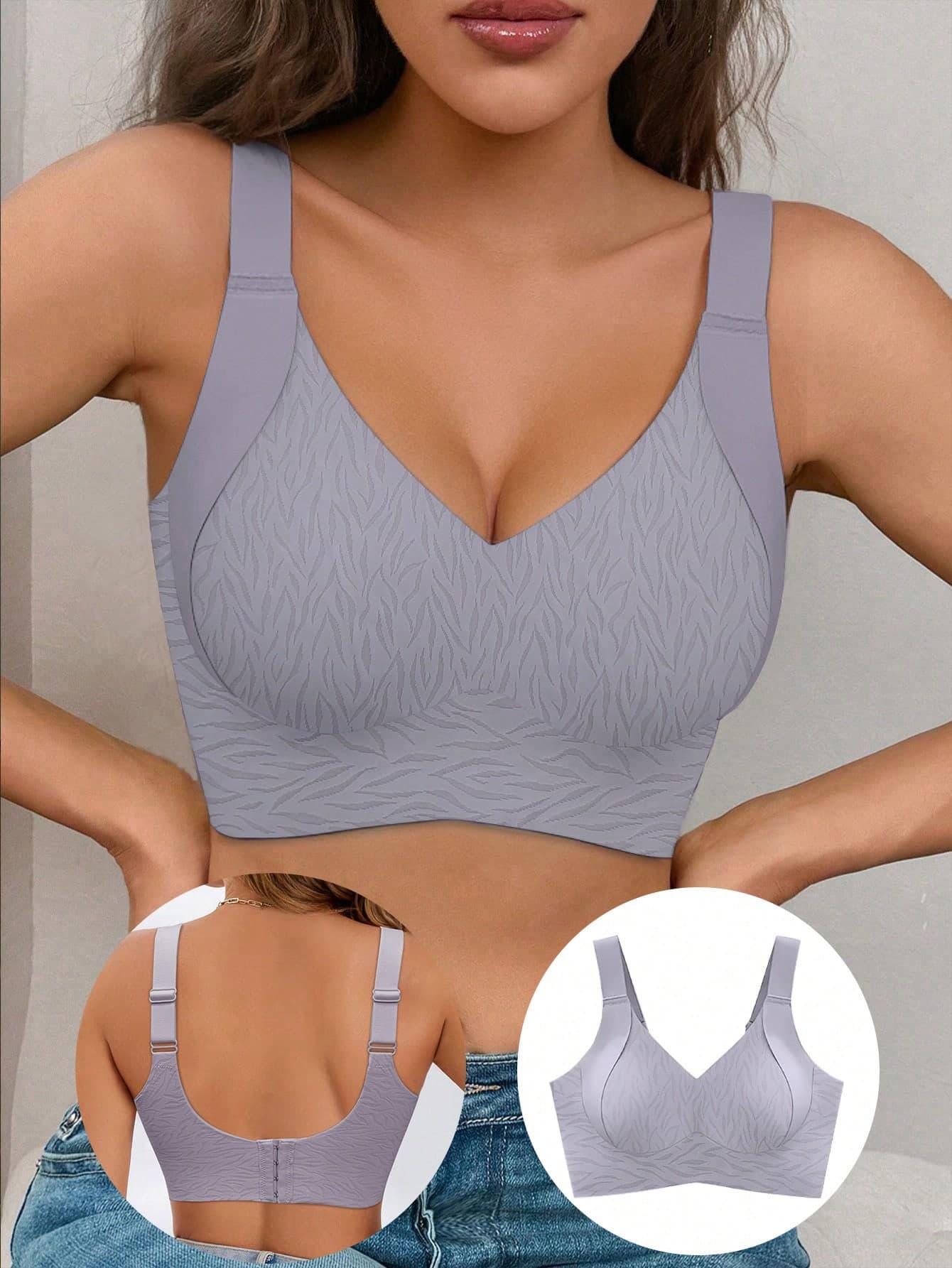 Full Coverage Adjustable Underwire Bra For Women, Minimizes Bulges, Seamless, Lightweight