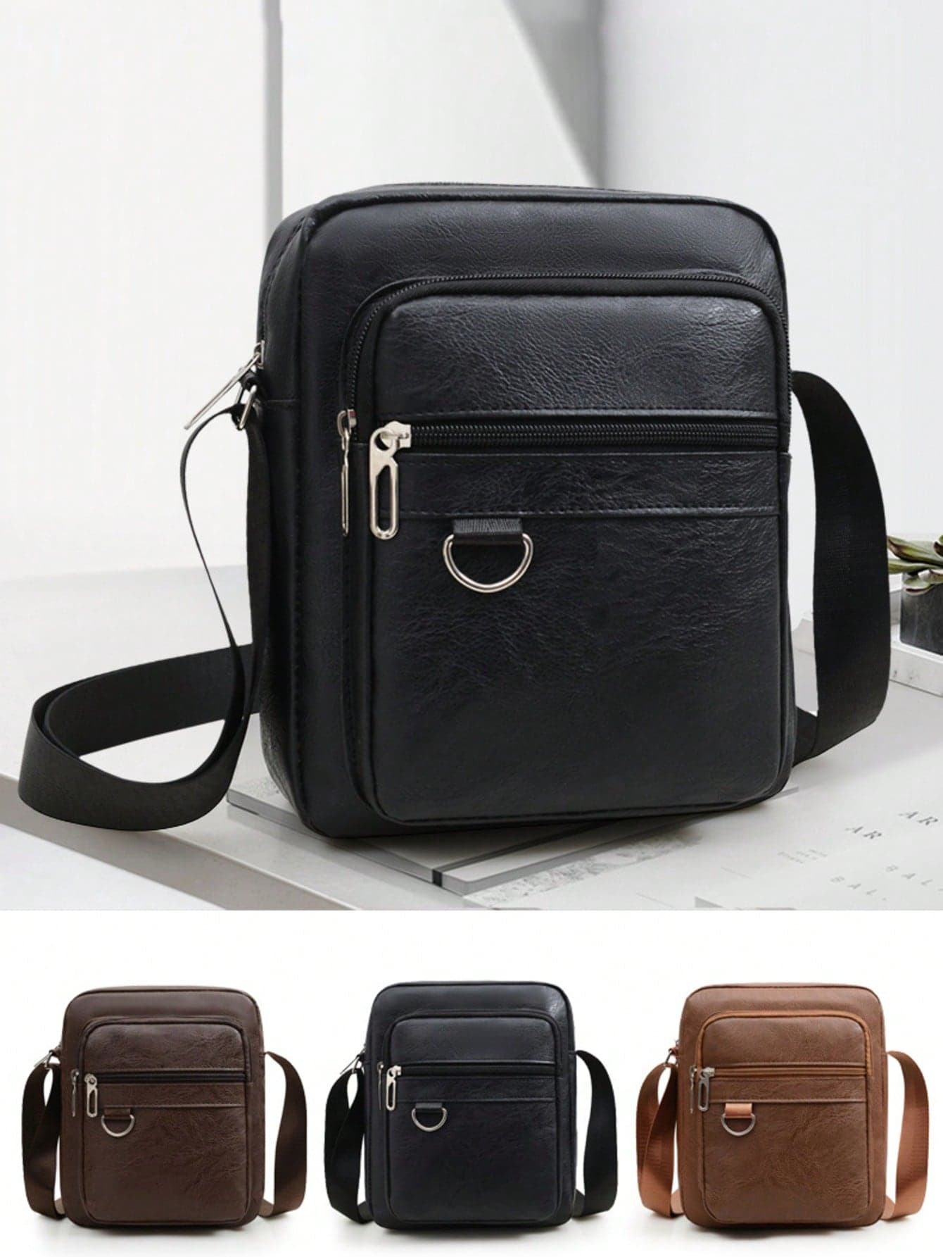 Men Casual Shoulder Bag,Crossbody Bag,Business Bag,Side Bag,Retro Clutch,Holiday Gift (Hanging Loop Position Random) Fathers Day Gift,City Bag