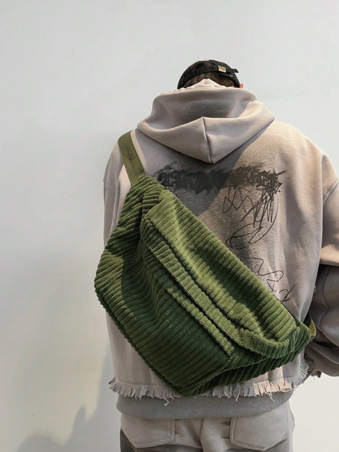 1pc Men's Messenger Bag - Minimalist Versatile Bag - Men's Large Capacity Chest Bag - Japanese Fashion Brand Backpack - Student Waist Bag Shoulder Bag, Camping