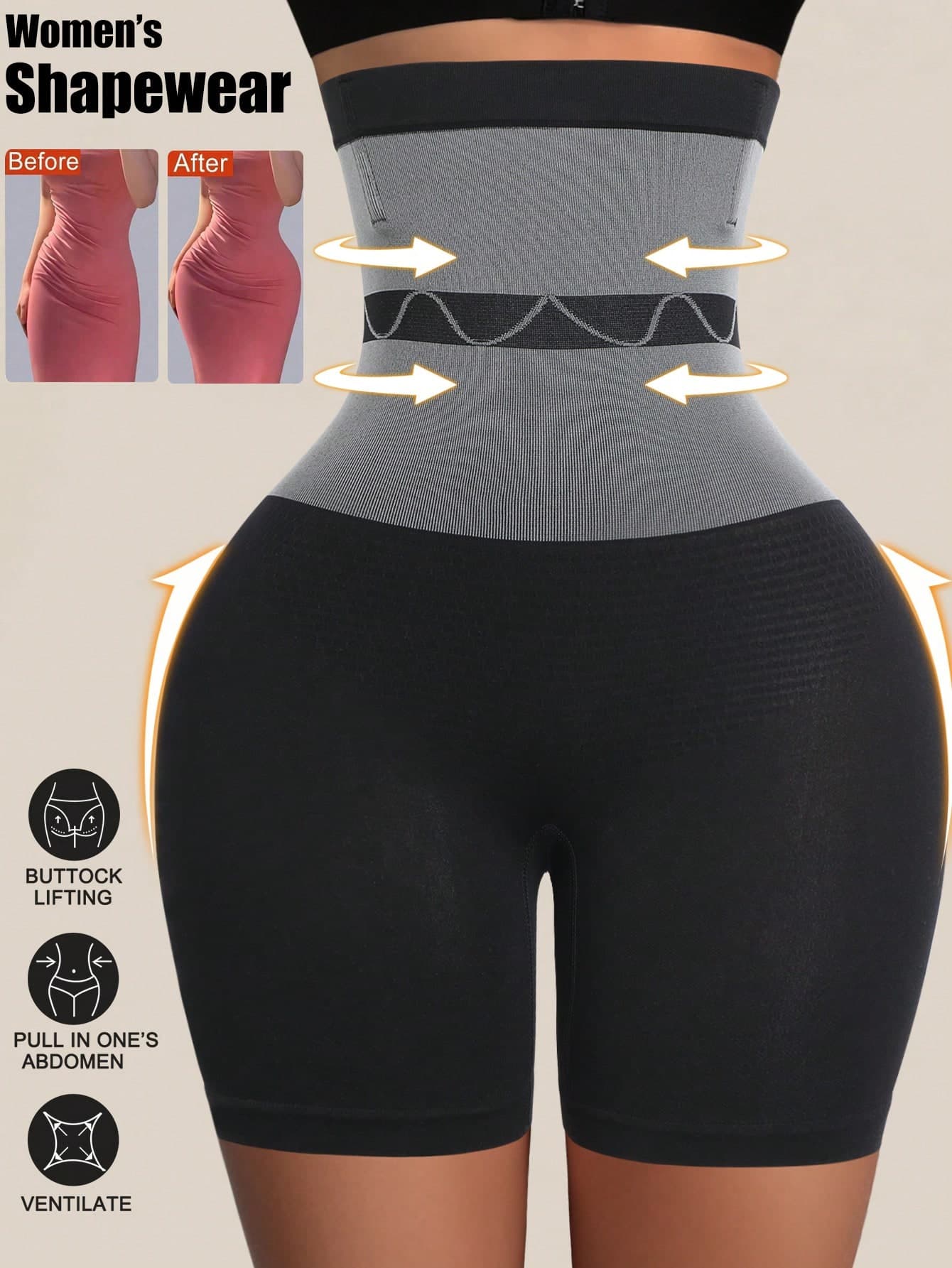 1 Pc High Waist Tummy Control Shorts Waist Trainer Body Shaper Shapewear Bottoms Panties Slimming Butt Lifter Briefs Panty Seamless Underwear