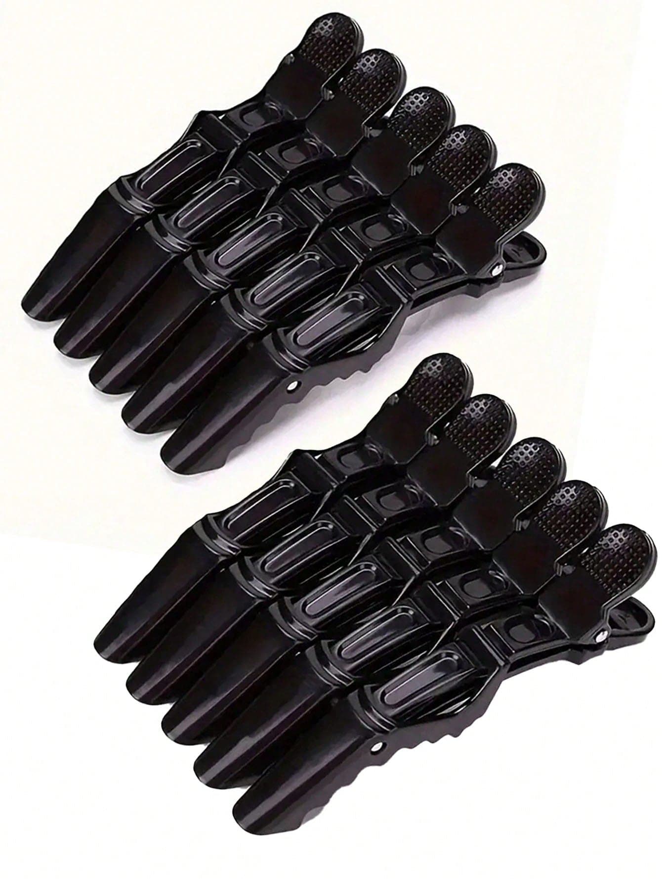10/5/2-Pcs Multi-Color Crocodile Hair Sectioning Clips - Durable Non-Slip Grip, Easy Styling And Salon Use For Hair Dye, Perm, And Sectioning - Premium Plastic Alligator Clips For Hairdressers And Home Users