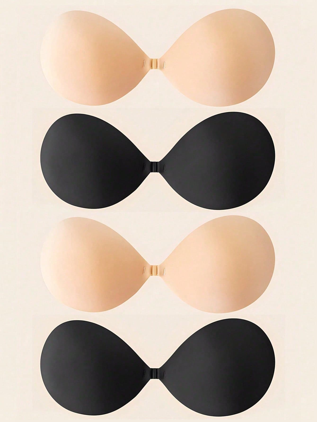 2/4Pcs Strapless Sticky Bra Push Up Invisible Stick On Bra Adhesive Bras For Women Backless Dress Reusable