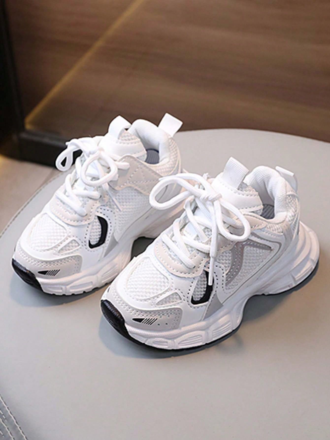 1 Pair Kids Popular Sports Shoes, Autumn/Winter New Breathable Mesh Soft Bottom Non-Slip Casual Shoes For Boys And Girls, Athletic Sneakers