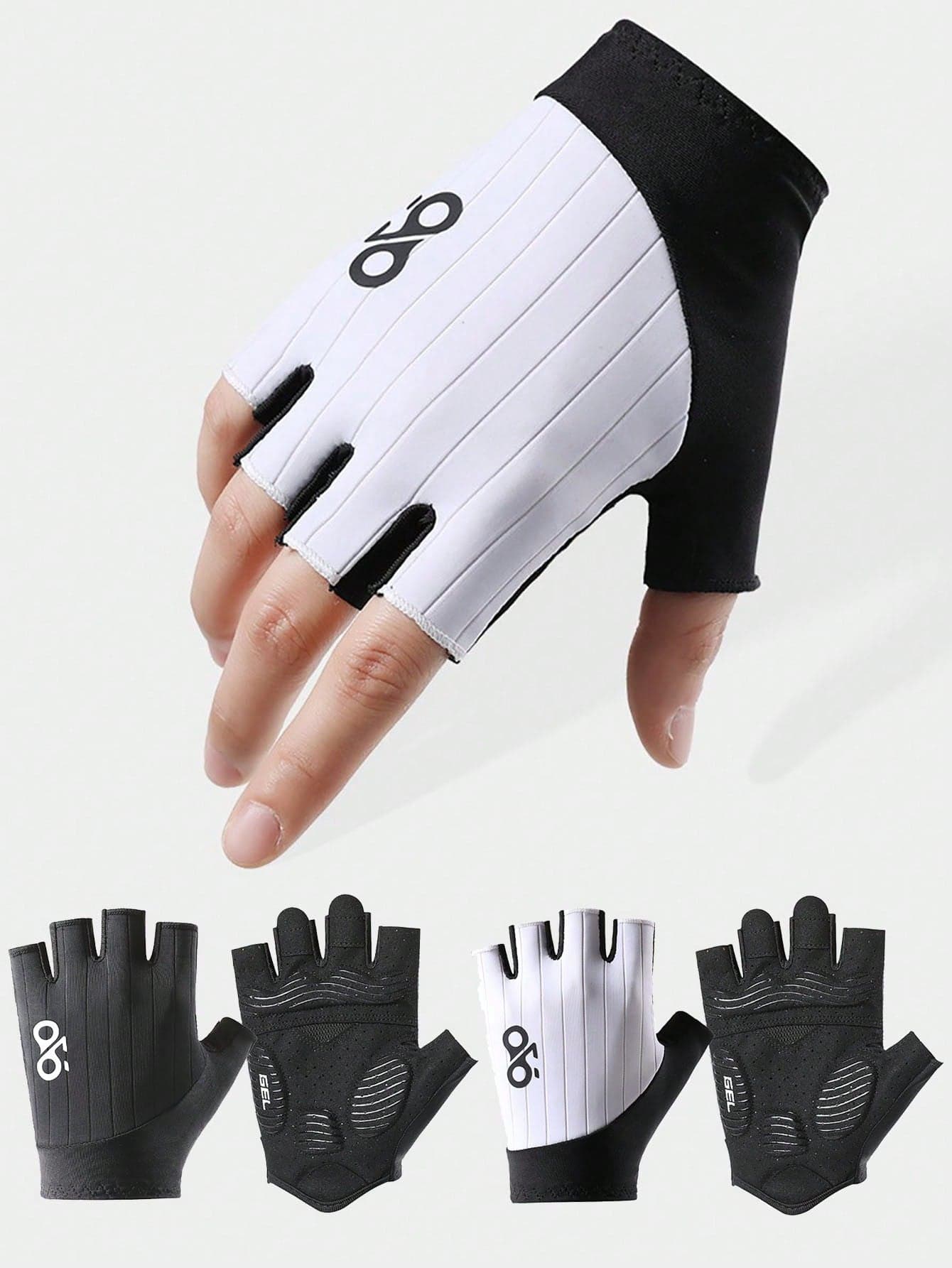 AOLIKES Men's Summer Half-Finger Mountain Bike Cycling Gloves, SBR Material, Thick Anti-Slip Shock-Absorbing, Cycling Accessories