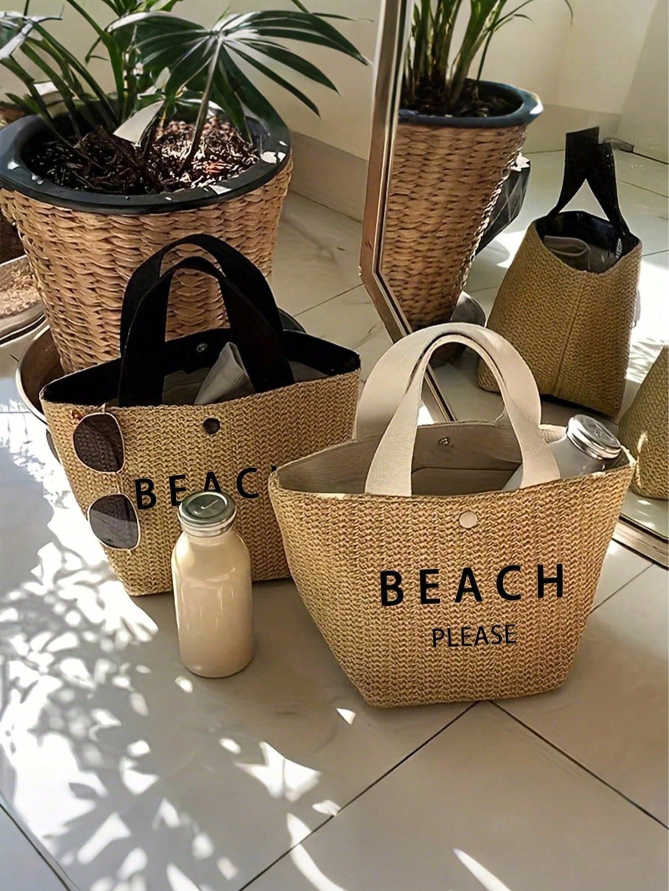 Lightweight Woven Tote Bag,Bech Bag,Women's Summer Crossbody Bag,Casual Handbag ,Mini Minimalist,Outdoors,Summer Women Bags,Women Bags For Vacatio