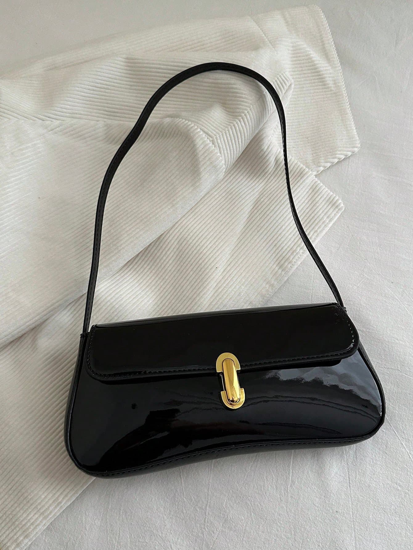 Women's Vintage PU Flap Decor Shoulder Underarm Bag, Suitable For Dating, Outing, Party And Other Occasions