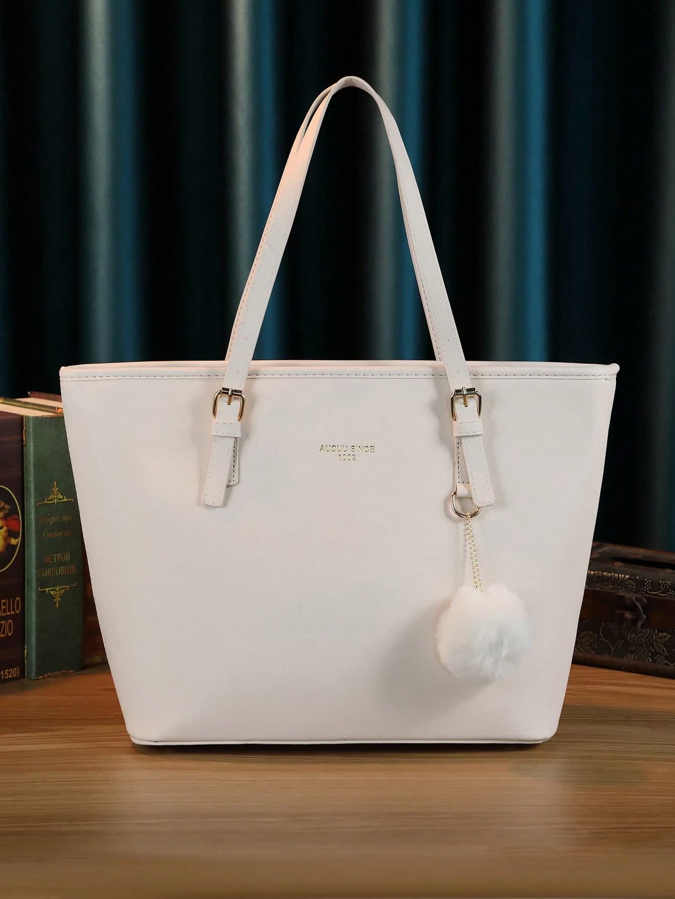 Versatile Solid Color Simple Large Capacity Handheld Tote Bag