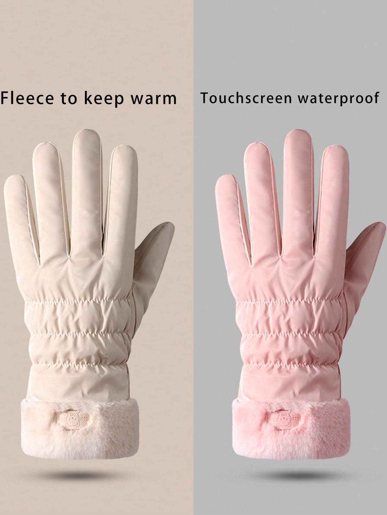 1 Pair Women's Waterproof Winter Gloves, Warm Windproof Thermal Lined Touchscreen Gloves For Cycling, Driving, Outdoor Activities Prevent Rain Autumn Accessories,Festival,Party