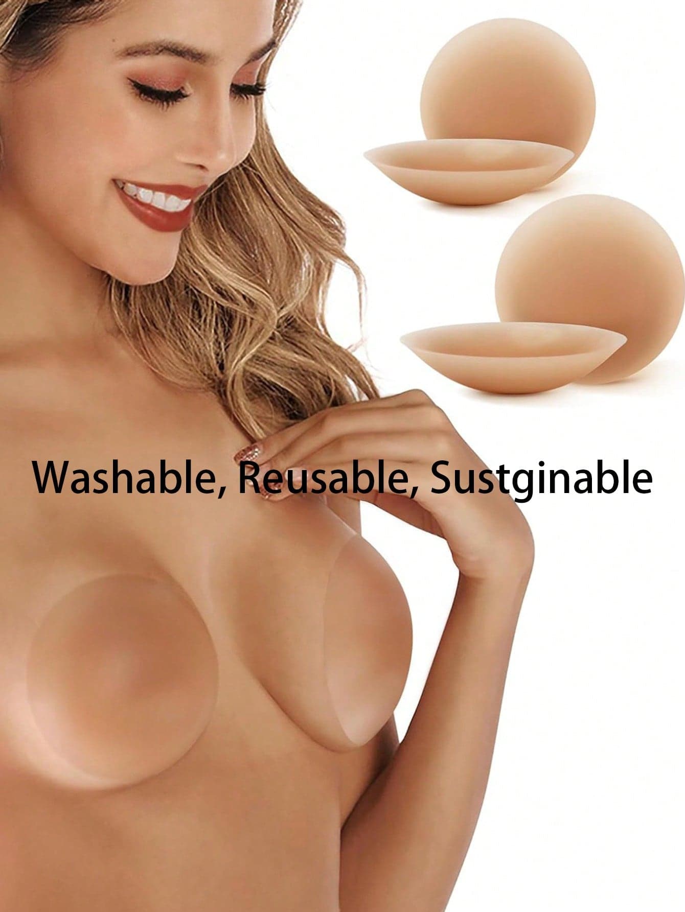 2pcs Reusable Silicone Nipple Covers - Invisible, No Trace, Petal Shape, Suitable For Strapless Bras