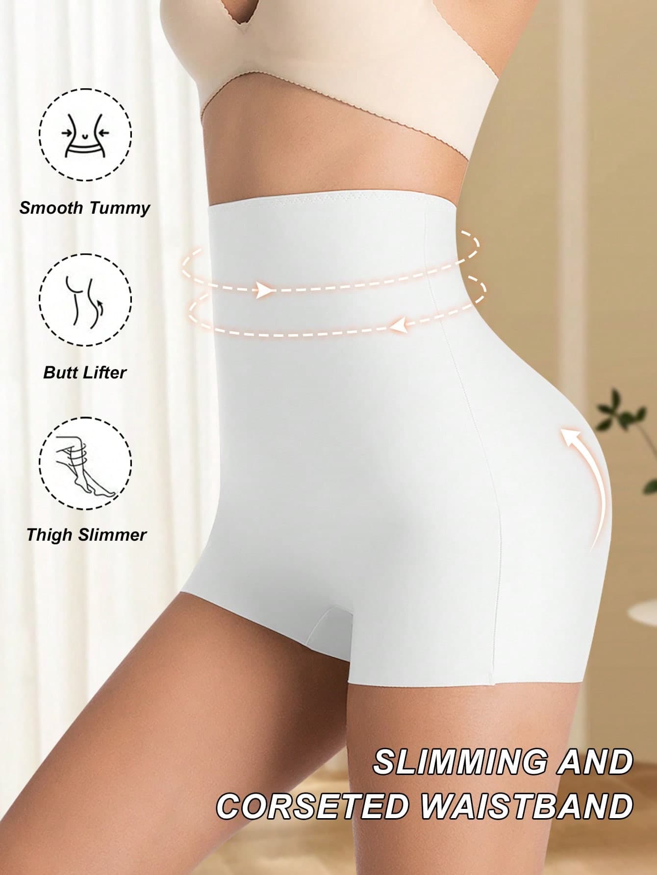 New Fashionable & Comfortable High Waist Shaping Seamless Tummy Control Panties, Butt Lifting Slimming Shorts For Women
