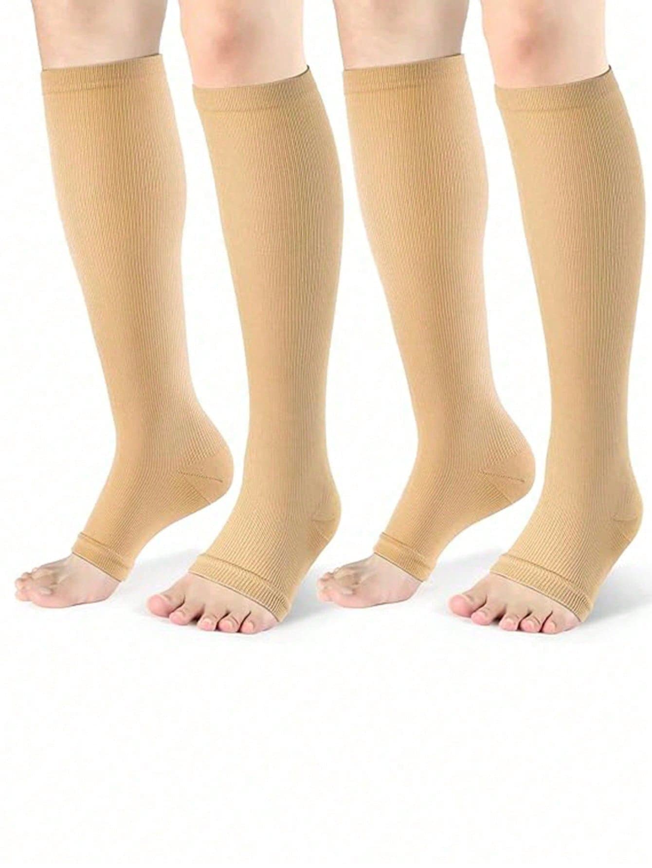 1/2 Pairs Venous Pressure Socks, Mid-Calf/Knee-High/Pantyhose, Plus Size, Anti-Varicose, Elastic Compression Socks