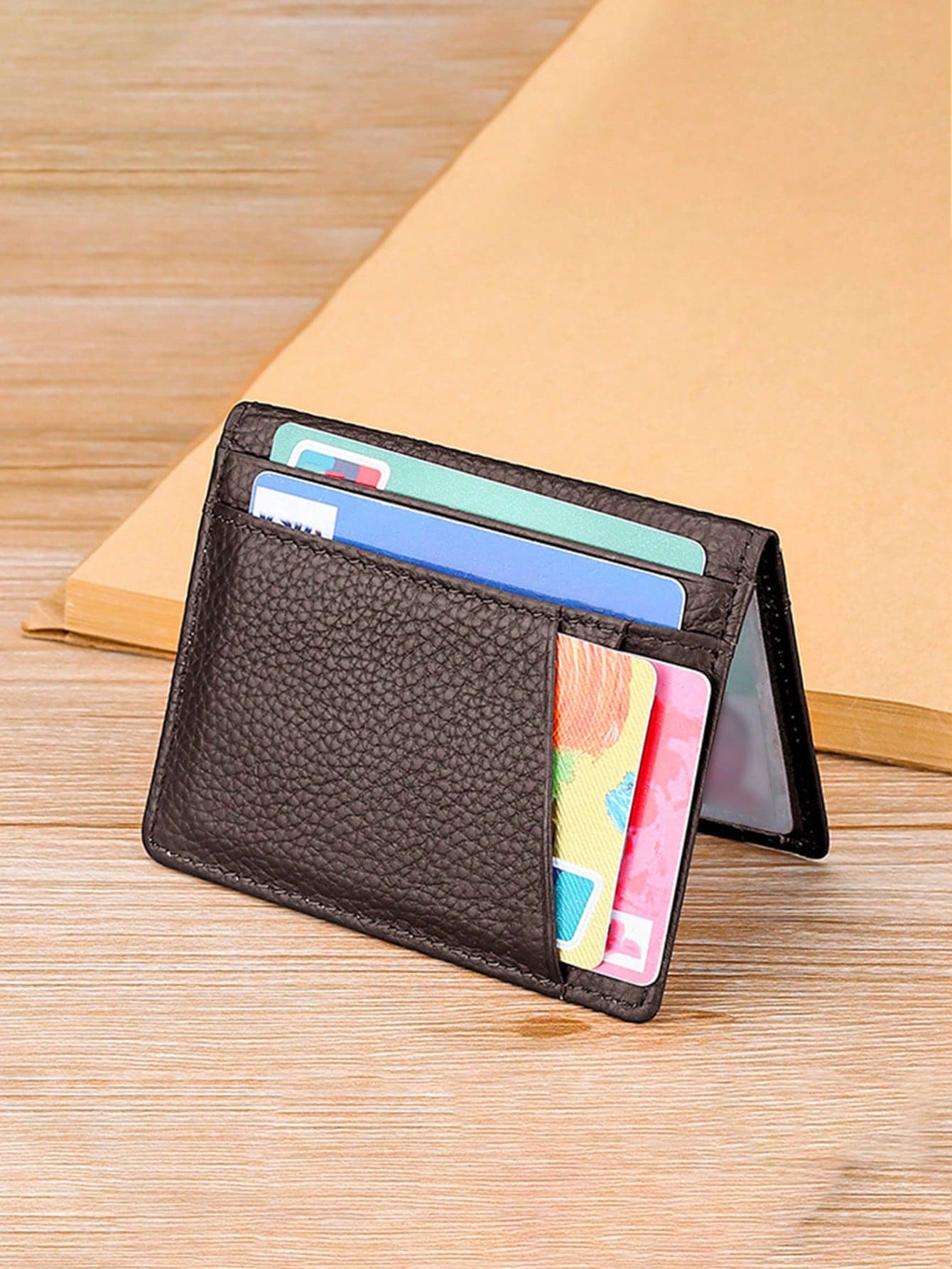 YUECMIE Ultra-Thin Soft Wallet, PU Mini Credit Card Holder Wallet, Ultra-Thin Small Card Holder, Men's Wallet, Mini Wallet, Card Case, Coin Purse